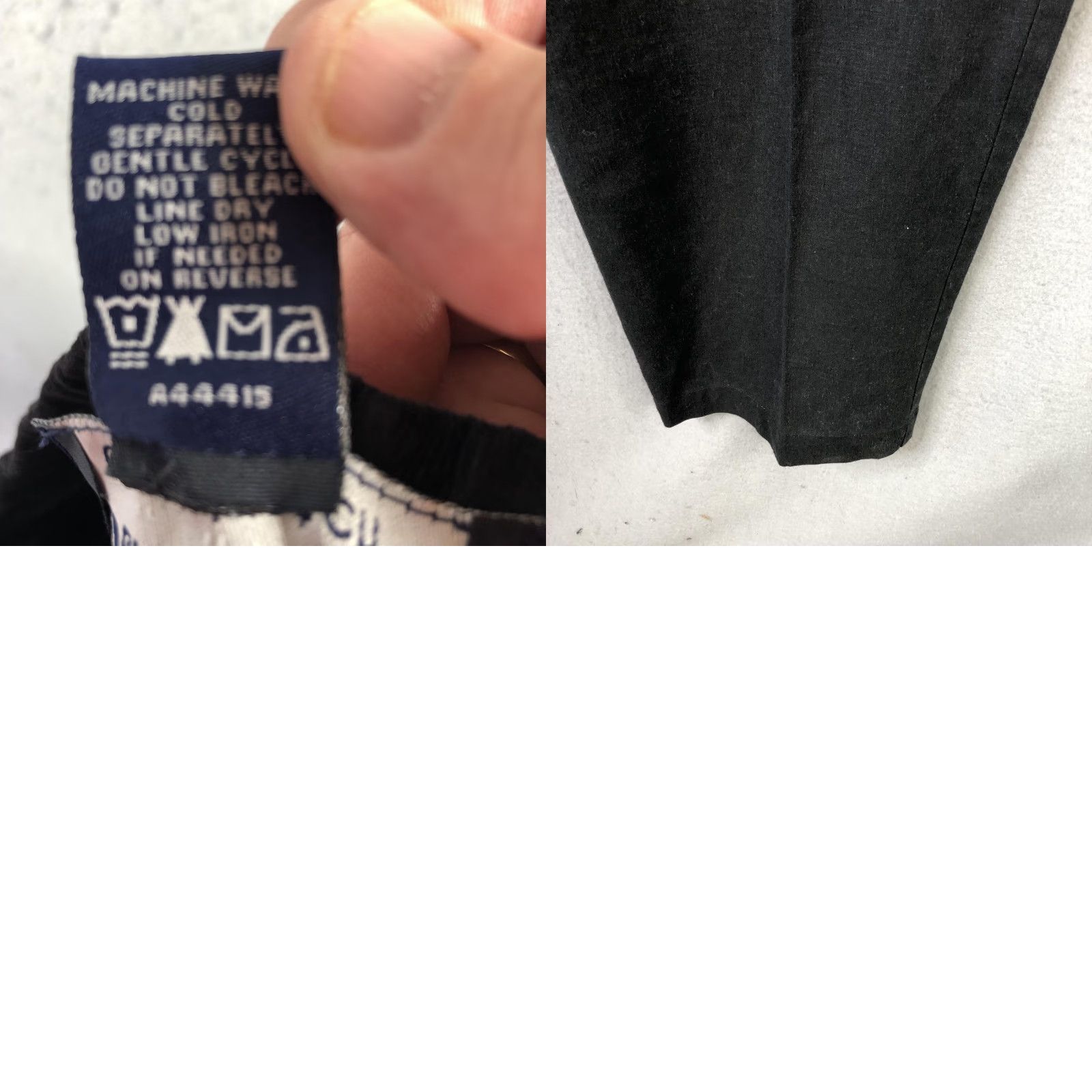 Denim & Co. Denim & Co. Pants Womens XL Black Corduroy Pull On Elastic Waist Straight Leg Size 40" / US 18 - 8 Thumbnail