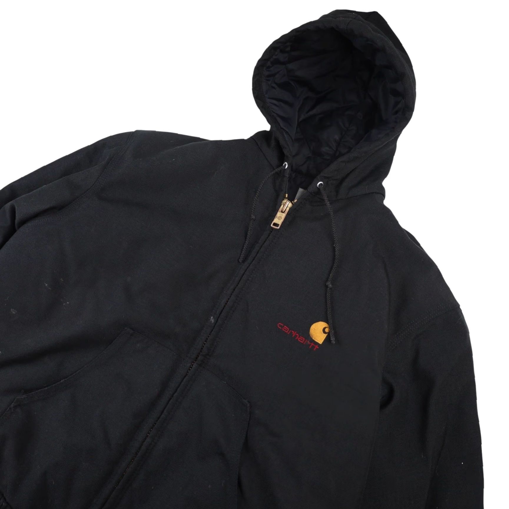 Carhartt VINTAGE Carhartt Mens Large Spellout Canvas Quilted Work Jacket Black Jacket Mens Large Black Carhartt Spellout Canvas Quilted Work Jacket Size US L / EU 52-54 / 3 - 2 Thumbnail