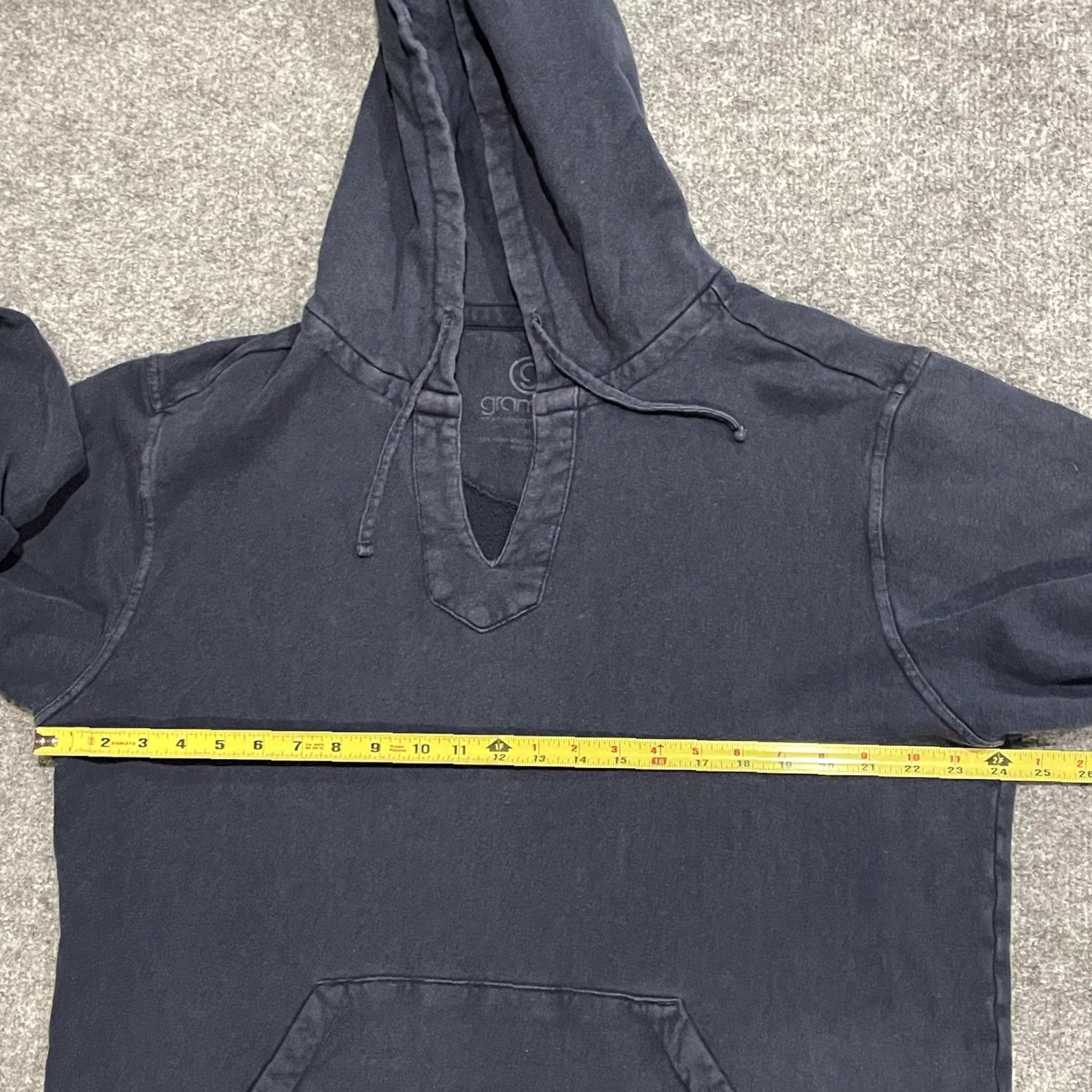 Gramicci Gramicci Hoodie Mens M Blue Hemp Organic Cotton Pullover Sweatshirt V Notch Neck Front Kangaroo Pocket Logo Size US M / EU 48-50 / 2 - 7 Thumbnail