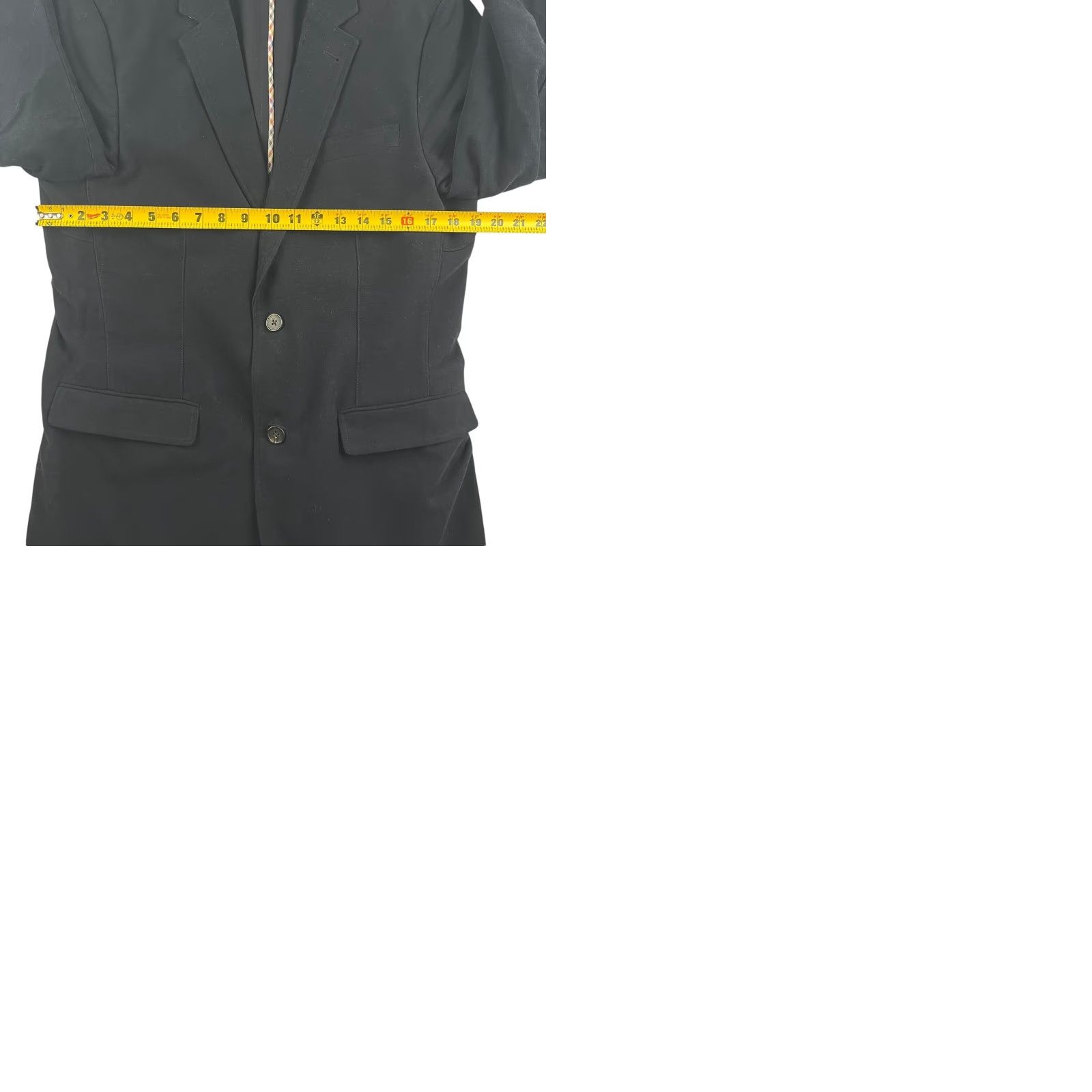 Charles Tyrwhitt Charles Tyrwhitt Blazer Jacket Men’s 40R 100% Cotton Flannel Black Two-Button Double-Vented Notch Lapel House Casual Formal Vintage No Size 40R - 9 Thumbnail