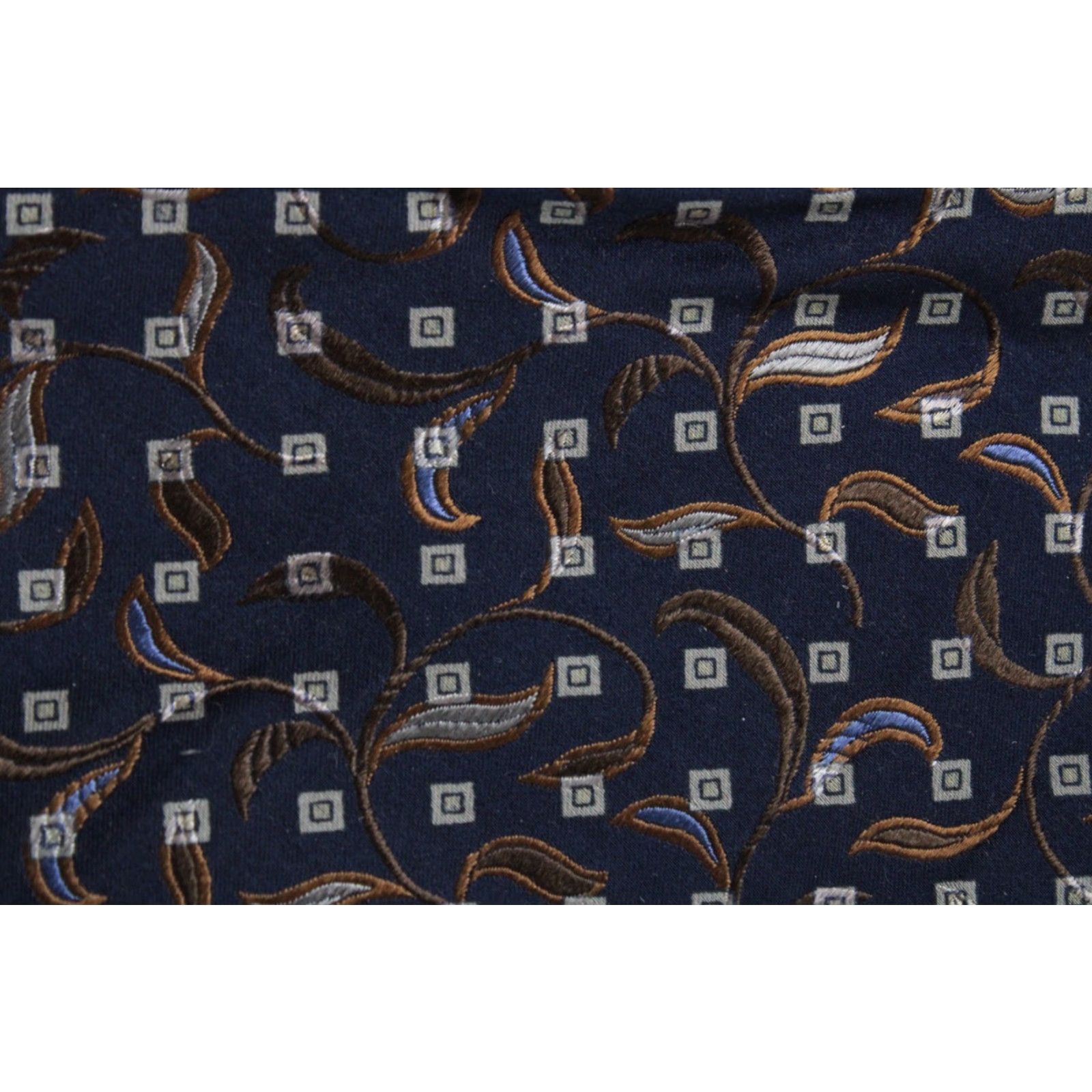 Robert Talbott VINTAGE Robert Talbott Seven-Fold Necktie Men's Blue Geometric Silk Tie Designer Size ONE SIZE - 3 Thumbnail