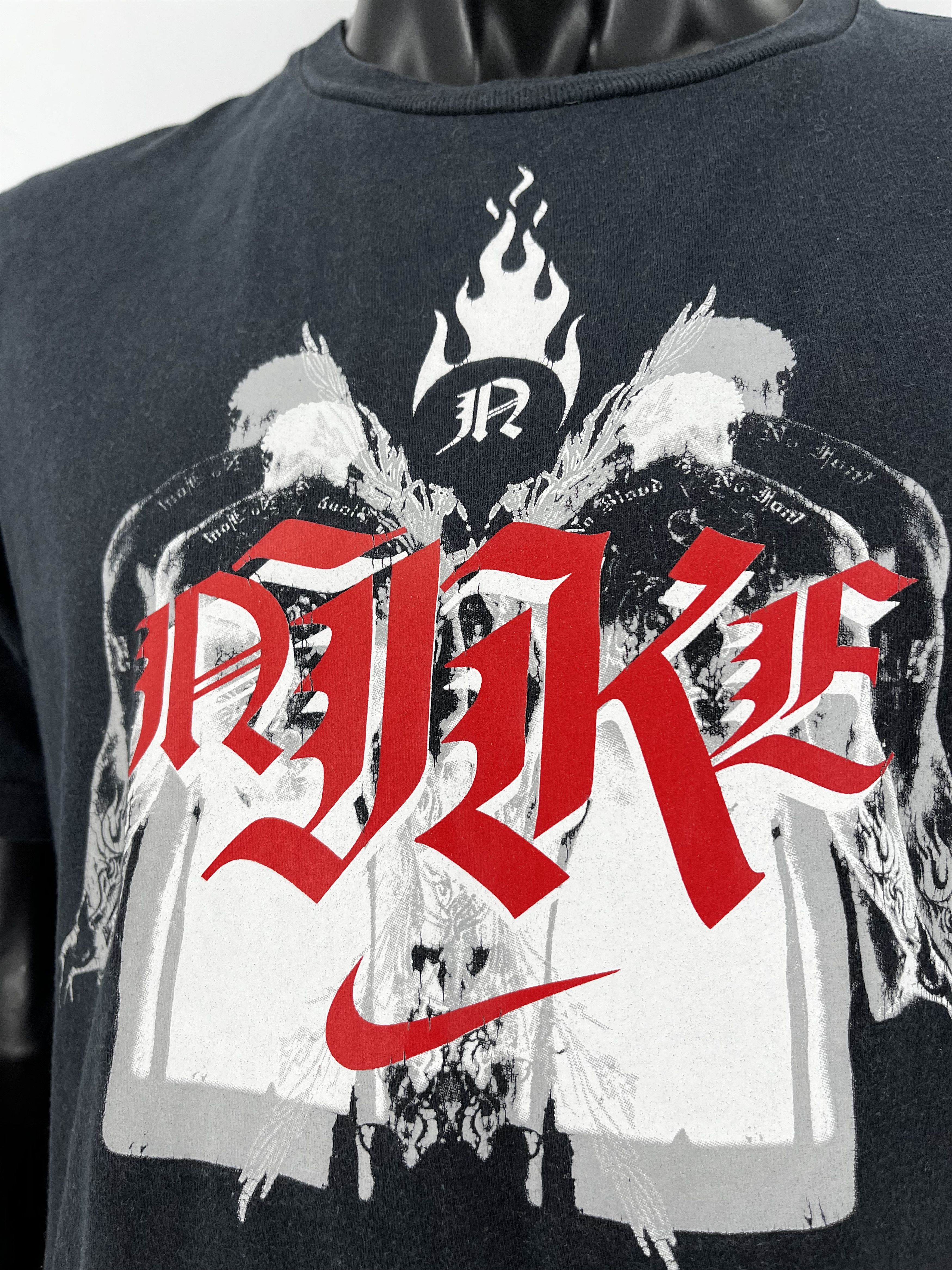 Nike Vintage 90s Nike JA Basketball Flame Guy oversize rare tee Size US M / EU 48-50 / 2 - 7 Thumbnail