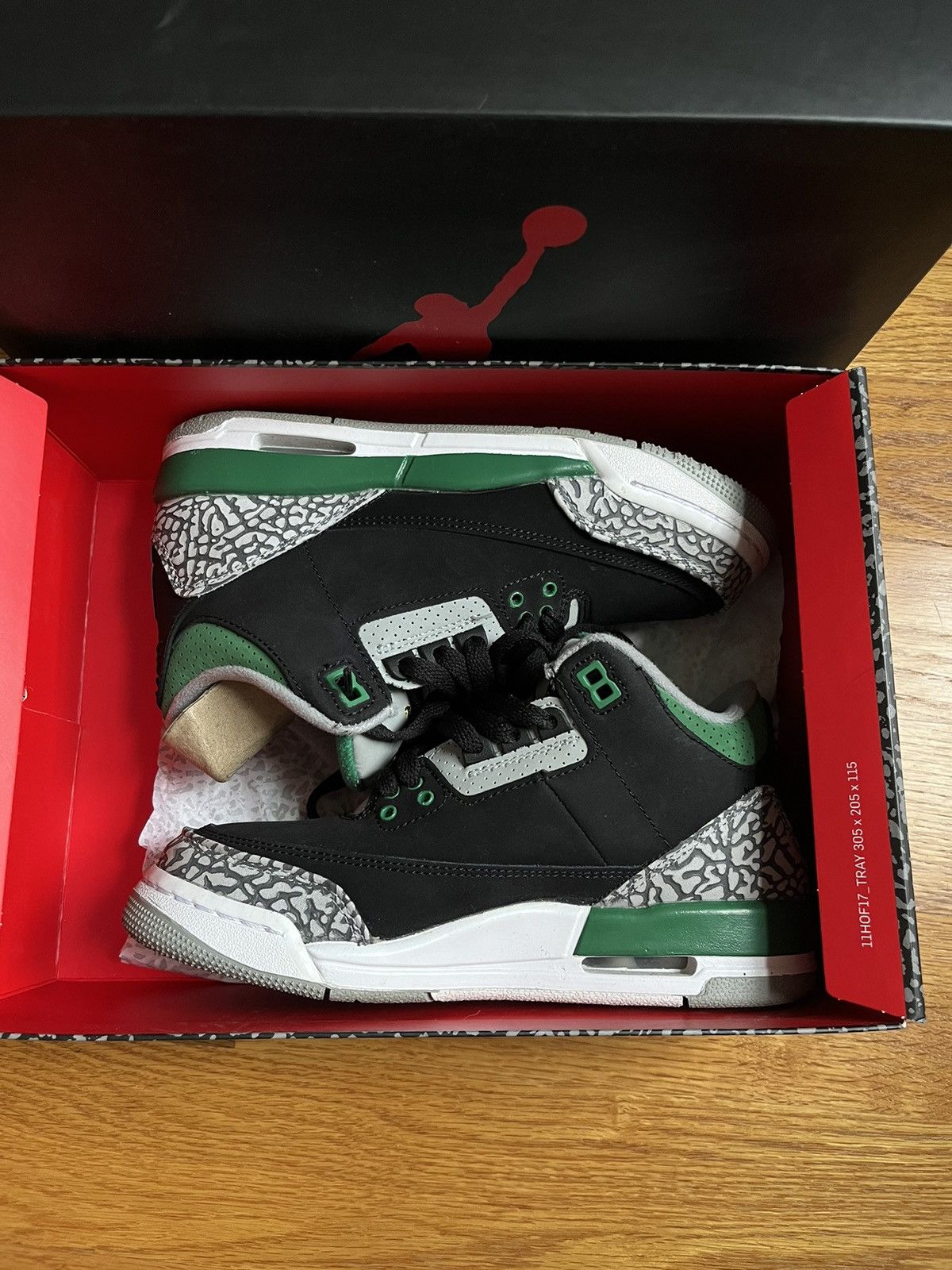 jordan 3s black and green