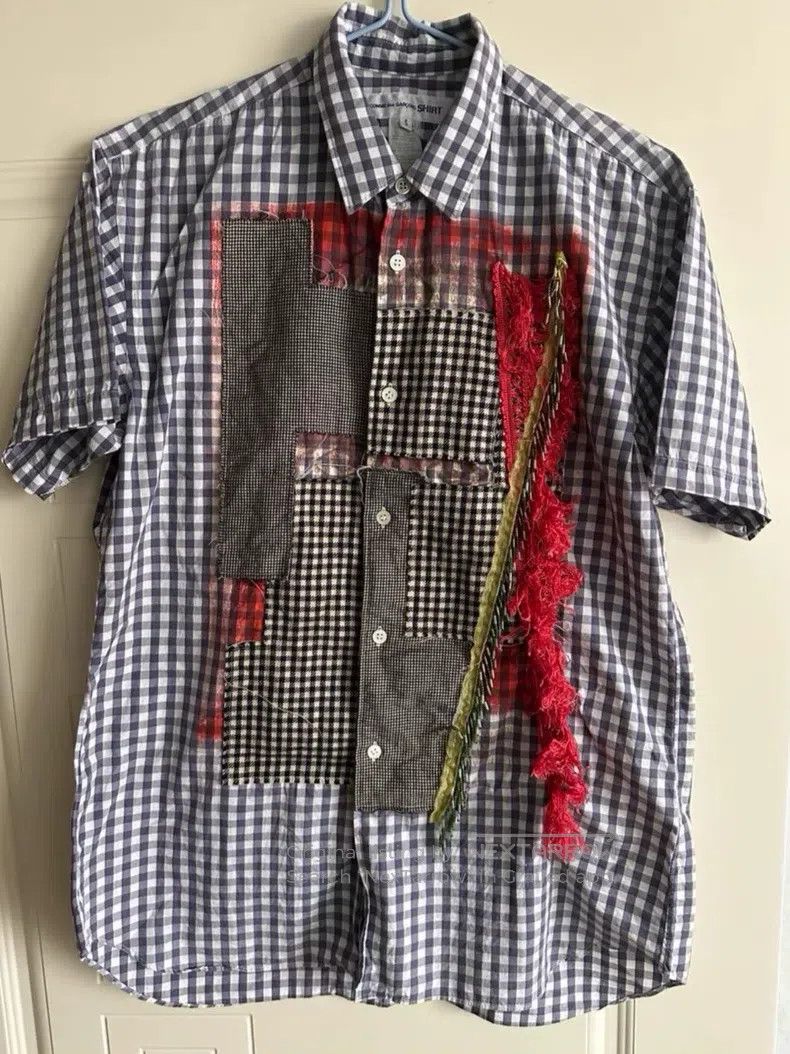Comme des Garcons Comme Des Garcons Plaid Fringe Short Sleeve Shirt Size S / US 4 / IT 40 - 1 Thumbnail