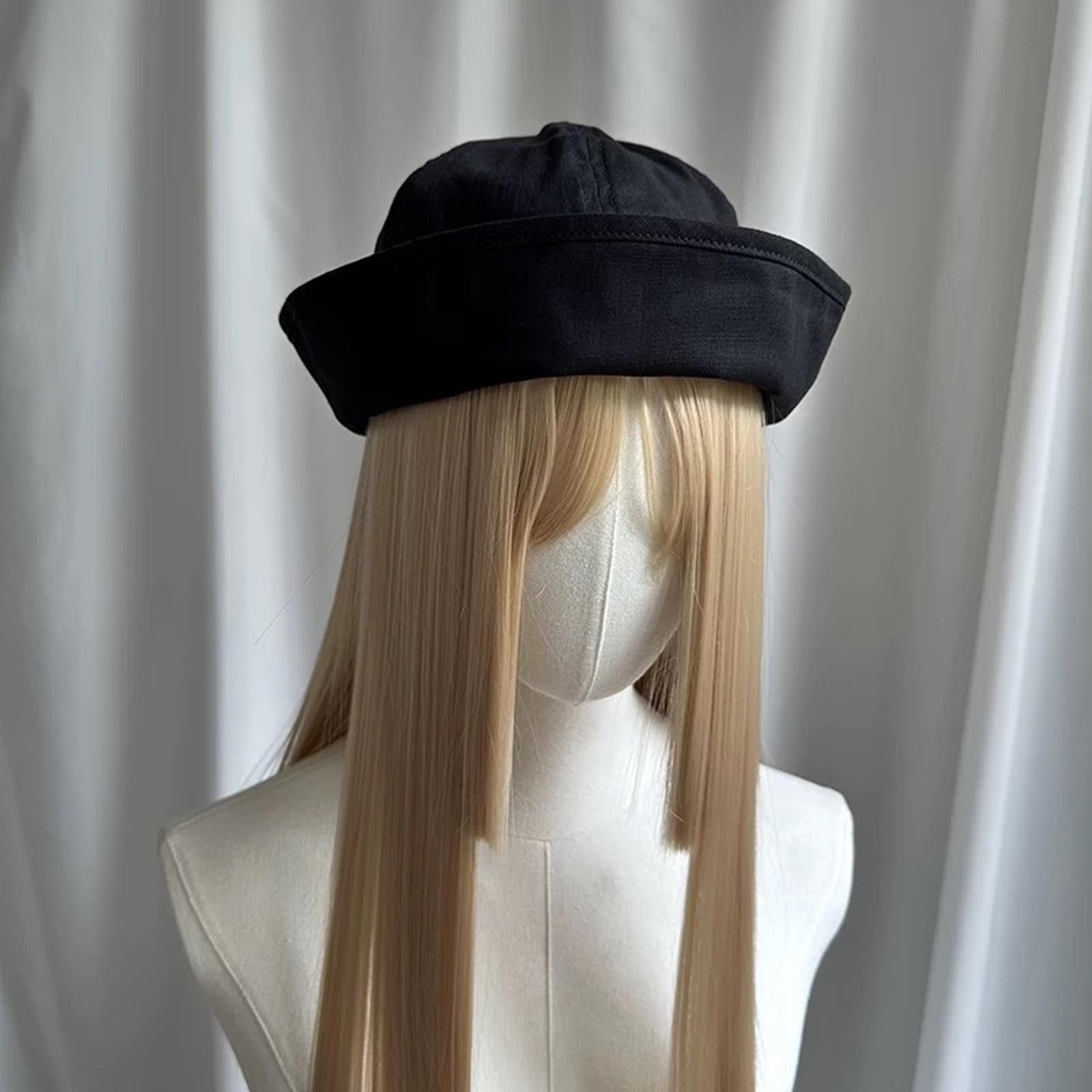 Japanese Brand Retro Black Beret Sailor Cap – Y2K French Girl Aesthetic Size ONE SIZE - 7 Thumbnail