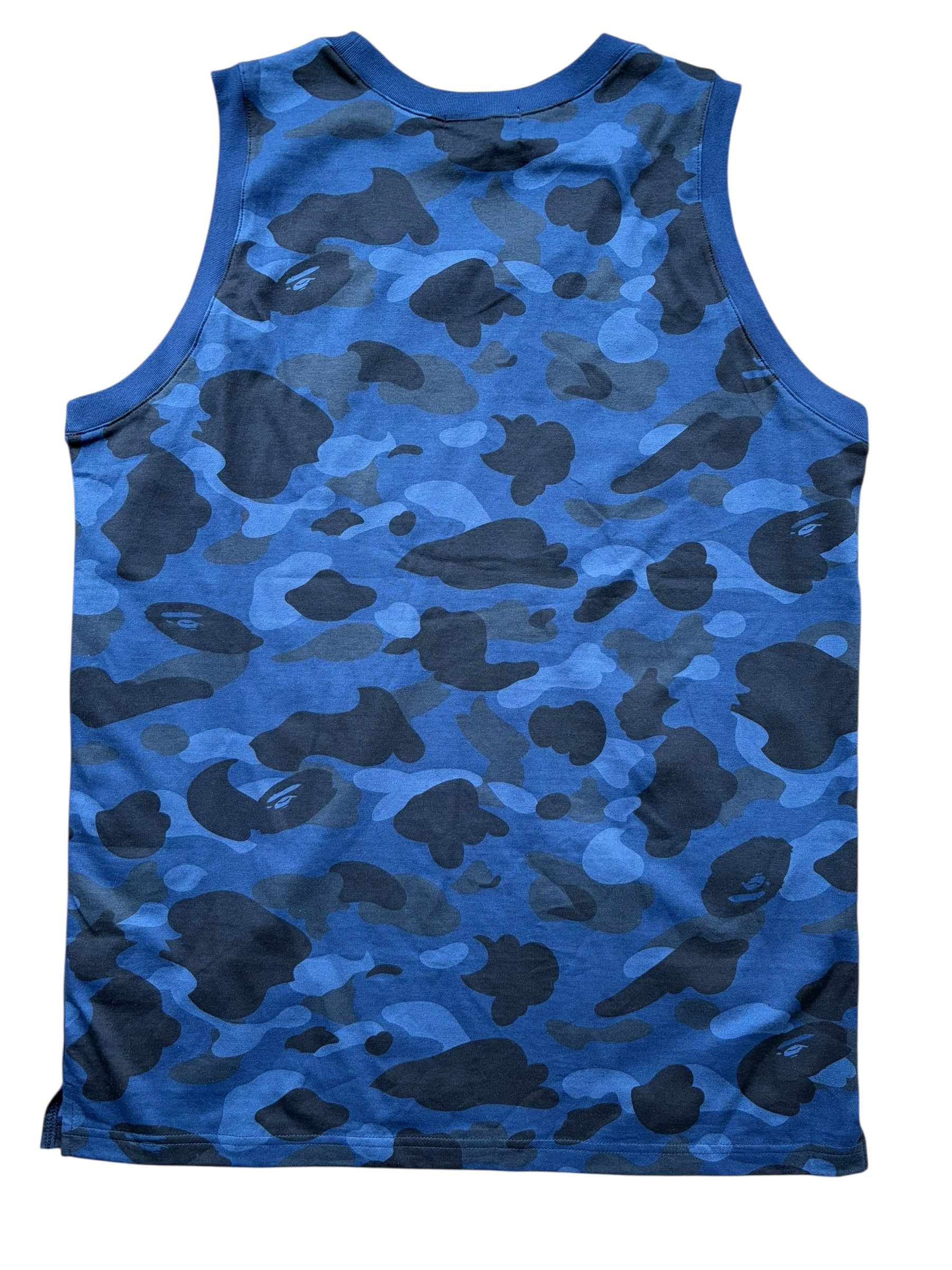 Bape Bape Blue Camo White College Logo Sleeveless Tank Top Size US L / EU 52-54 / 3 - 2 Thumbnail