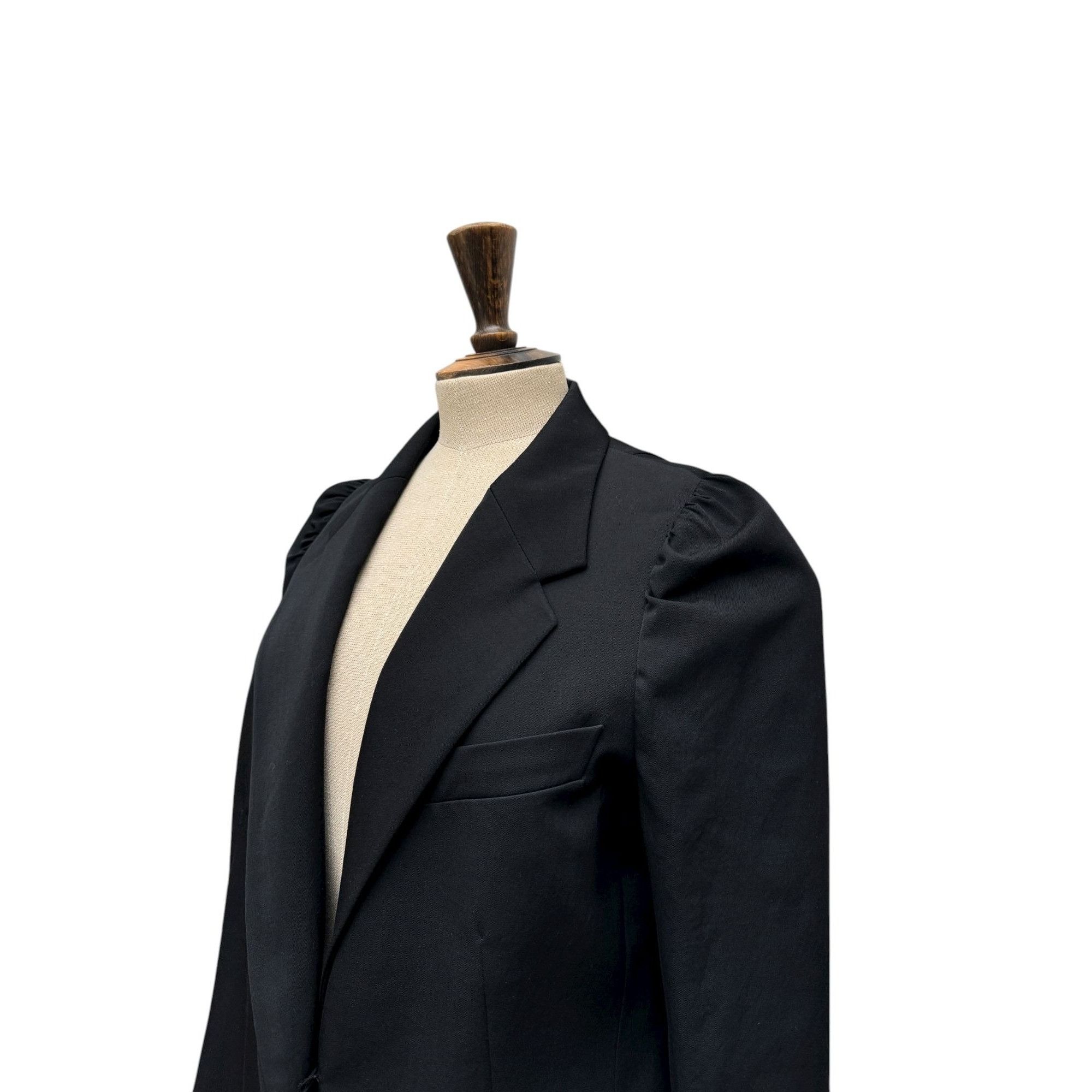 Dries Van Noten 1990s Cigarette Shoulder Black Blazer Jacket Size M / US 6-8 / IT 42-44 - 3 Thumbnail