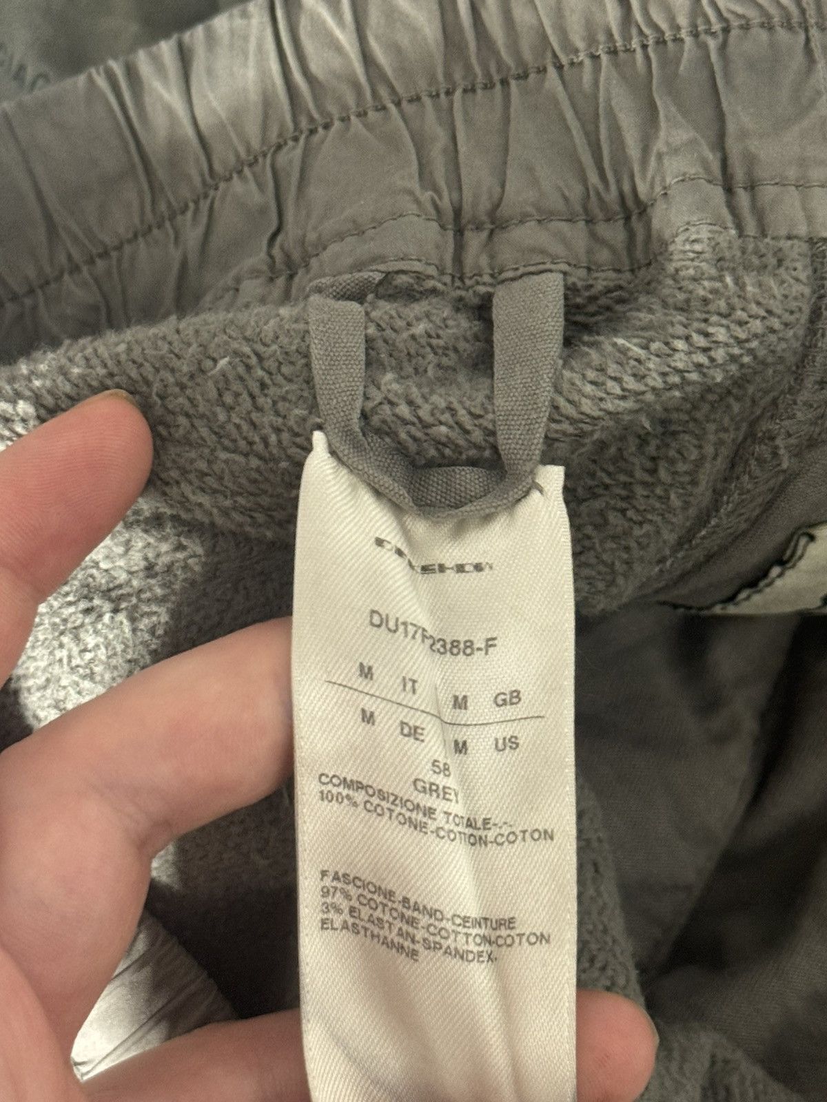 Rick Owens Drkshdw ✅ Rick Owens Drkshdw Mastadon FW17 Sweatpants Grey Beige Size US 32 / EU 48 - 7 Thumbnail