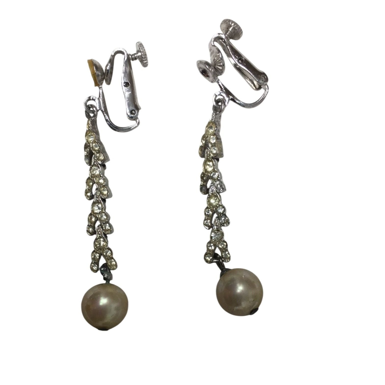 Other Women's Dangle Rhinestone Clip On Screw Back Earrings Size ONE SIZE - 2 Thumbnail