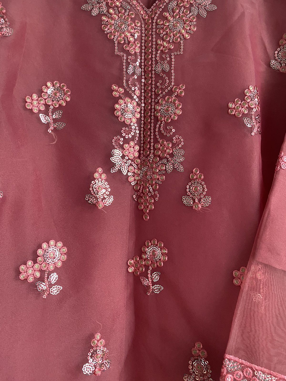 Other NWT Mehzabeen Peach/Pink Size L kurta 1pc Kameez Size L / US 10 / IT 46 - 6 Thumbnail