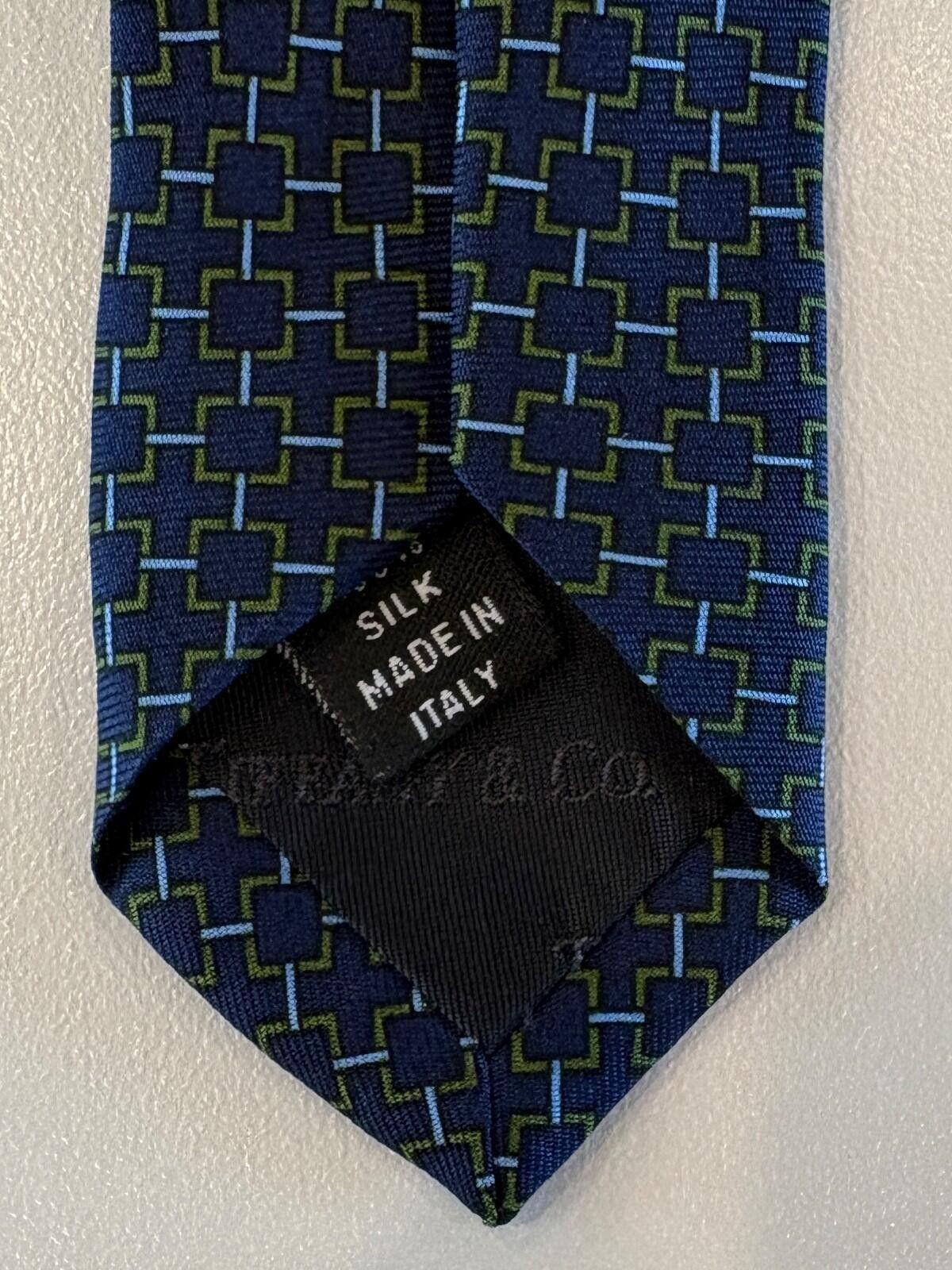 Tiffany & Co. Authentic Tiffany & Co. Mens 100% Silk Geometric Square Tie Size ONE SIZE - 5 Thumbnail