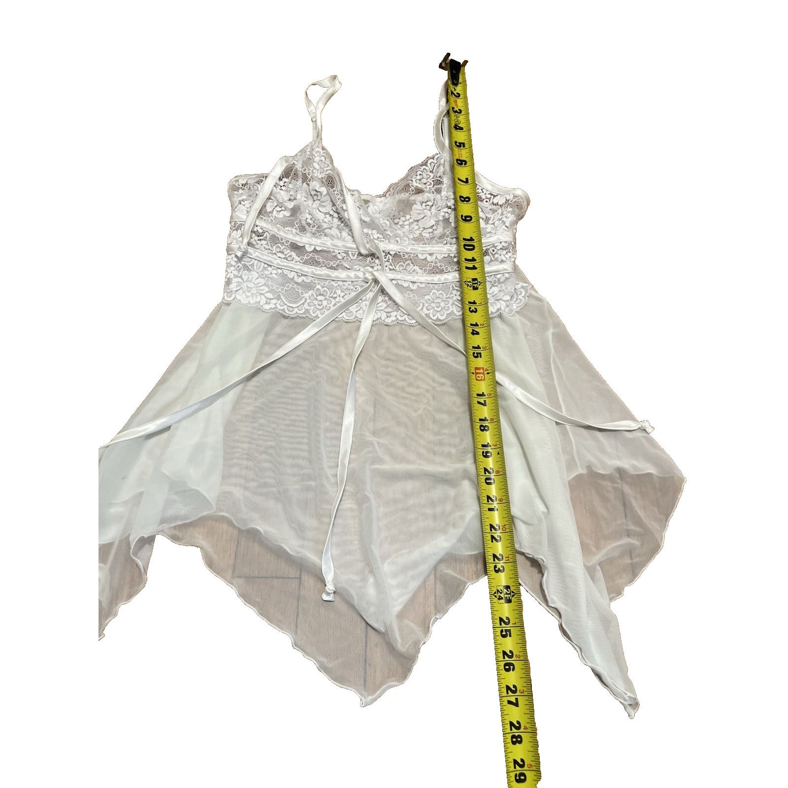& Other Stories Fredericks Of Hollywood White Babydoll Rhinestones M A003124 Size ONE SIZE - 3 Thumbnail