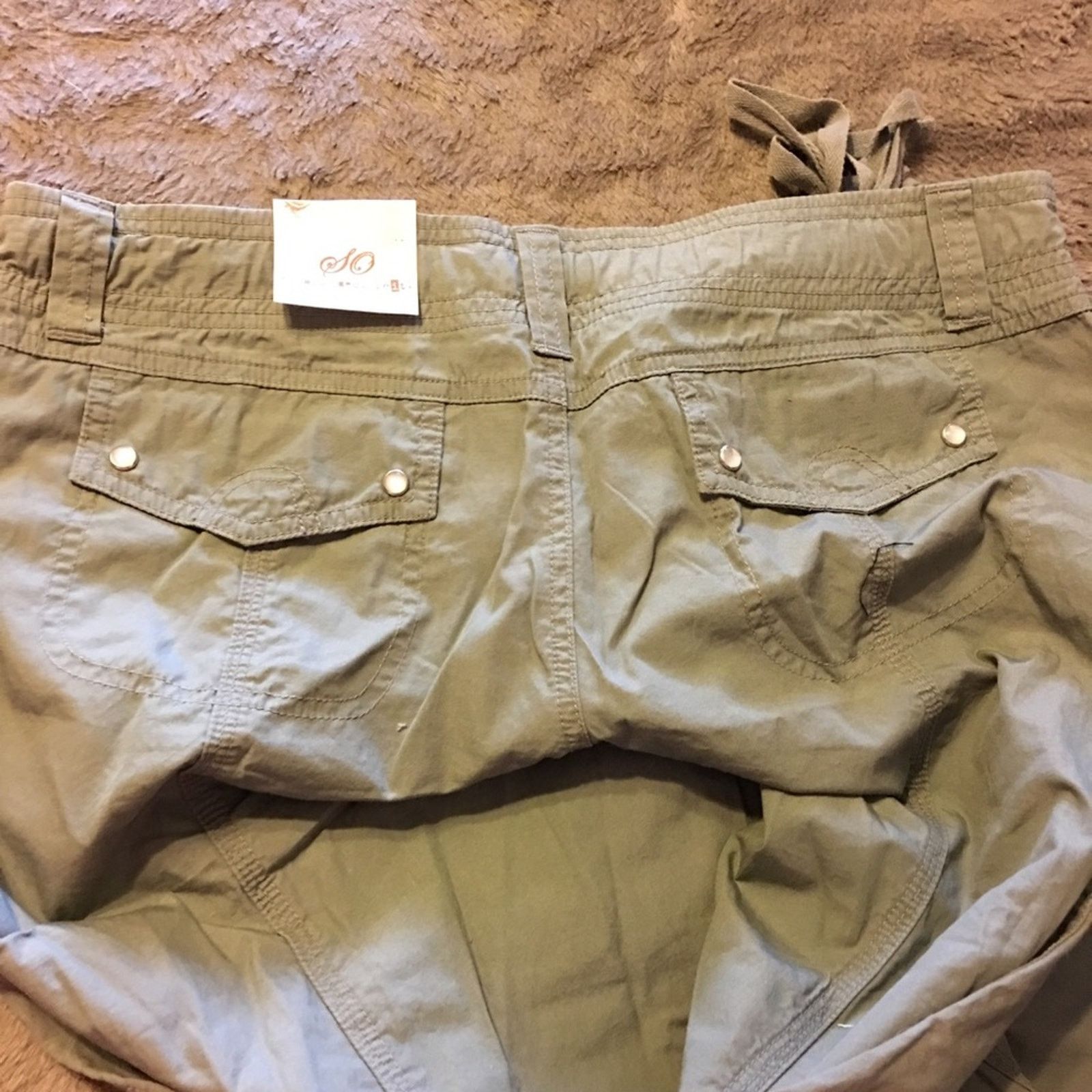 Other SO brand utility green cotton casual pants NWT 15 Size 36" / US 14 / IT 50 - 3 Thumbnail