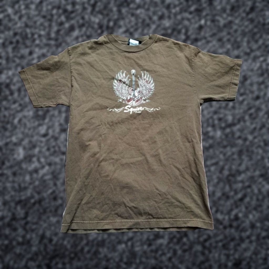 Fender VINTAGE Squier By Fender Guitar Graphic T-Shirt Mens Brown Medium Size US M / EU 48-50 / 2 - 1 Thumbnail