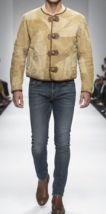 Hai Sporting Gear Vintage Hai Sporting Gearlssey Sherpa PatchworkLeatherJacket Size US M / EU 48-50 / 2 - 2 Thumbnail