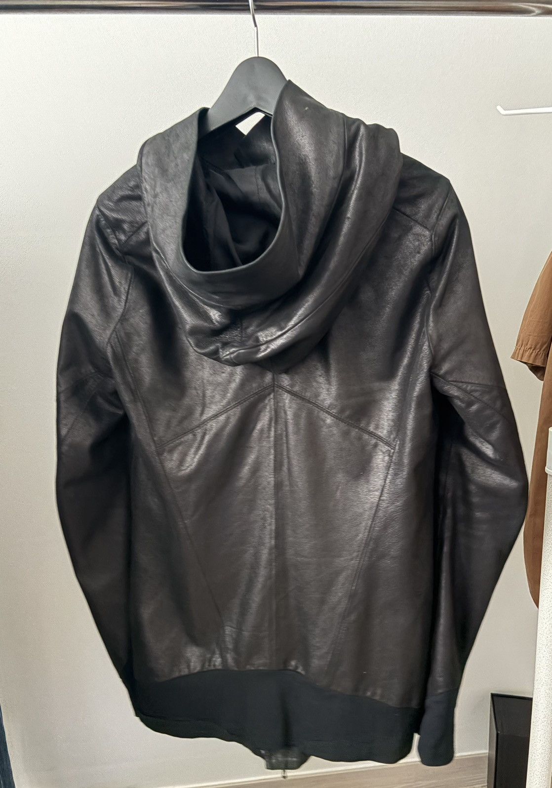 Julius Julius 15SS [prism;] Goat Leather High-Neck Hoodie Jacket Size US S / EU 44-46 / 1 - 2 Thumbnail