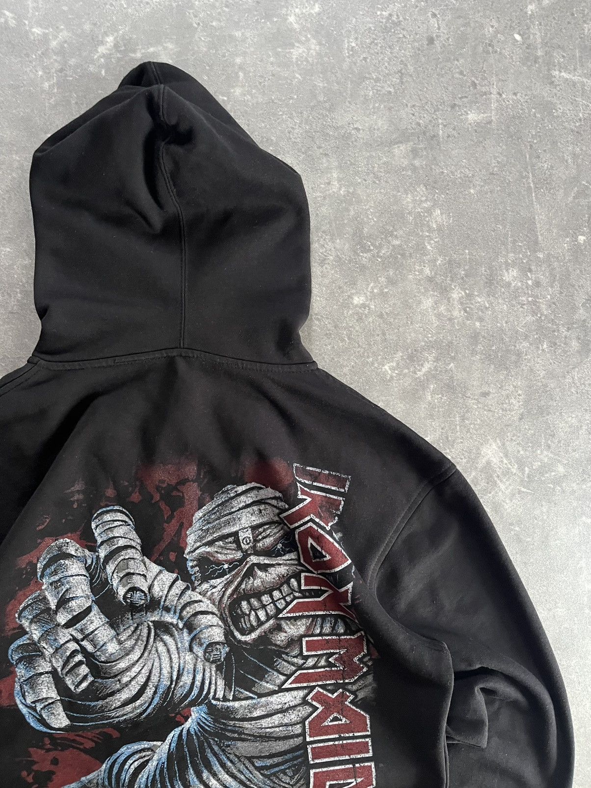 Iron Maiden Iron Maiden Mummy Hand Printed Zip Hoodie XXL Size US XXL / EU 58 / 5 - 12 Thumbnail