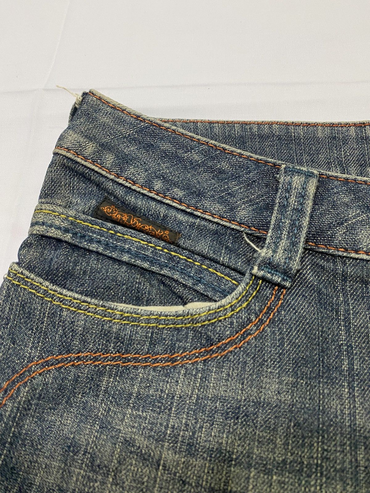 If Six Was Nine Japanese brand X tornado mart spiral style flare jeans Size US 31 - 13 Thumbnail