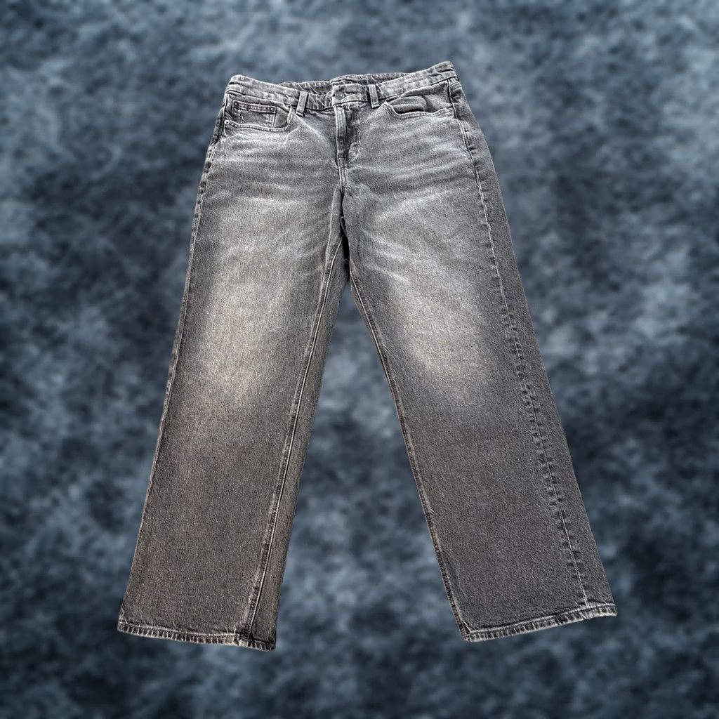 American Eagle Outfitters American Eagle Outfitters Jeans Womens 14 34x28 Black Straight High Rise Baggy Relaxed Denim 34 In Inseam Y2K Vintage No Size 36" / US 14 / IT 50 - 1 Thumbnail