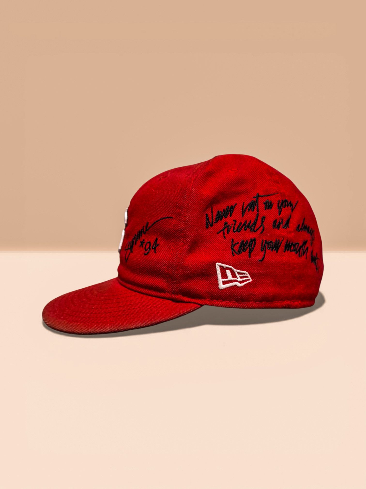 New Era × Supreme Supreme x New Era 2006 "Goodfellas" S Logo Fitted Hat Red Size ONE SIZE - 2 Thumbnail