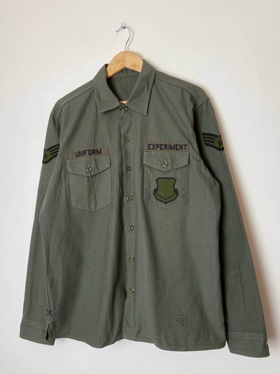 Uniform Experiment Uniform Experiment Back Logo Utility Military Jacket ...