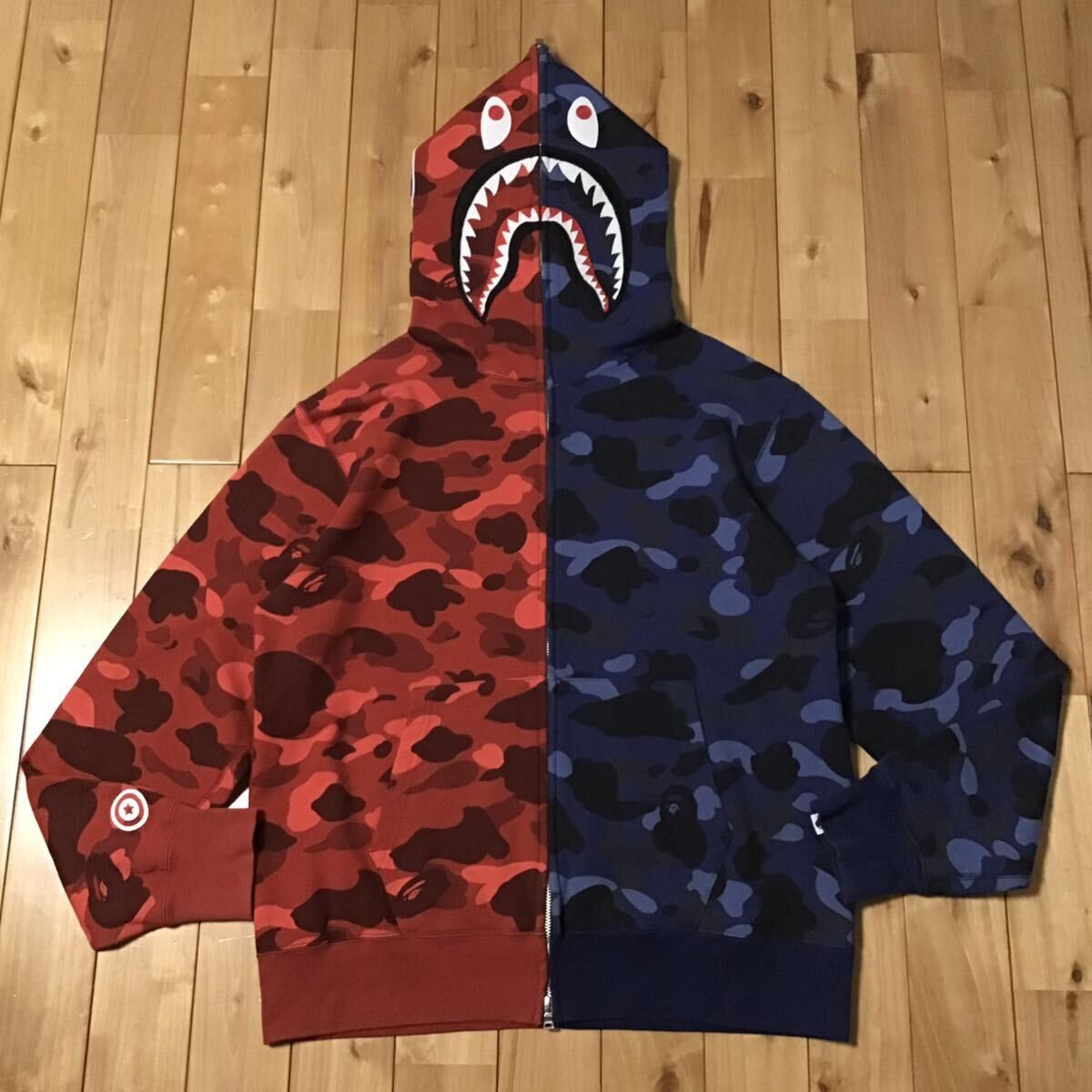 Bape shark hoodie red camo online