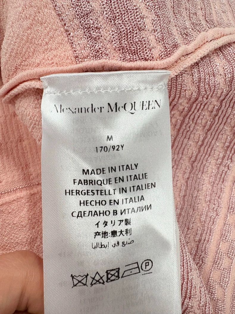 Alexander McQueen Alexander Mcqueen Pink jacquard totem slim knitted dress Size M / US 6-8 / IT 42-44 - 6 Thumbnail