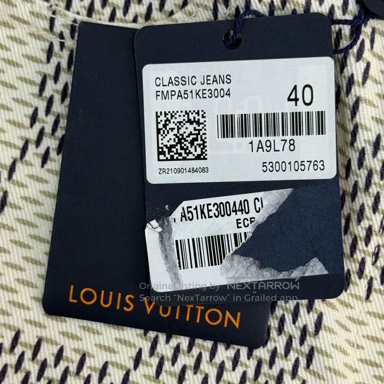 Louis Vuitton Louis Vuitton Beige Checkerboard Leather Label Pants Size US 40 / EU 56 - 7 Thumbnail