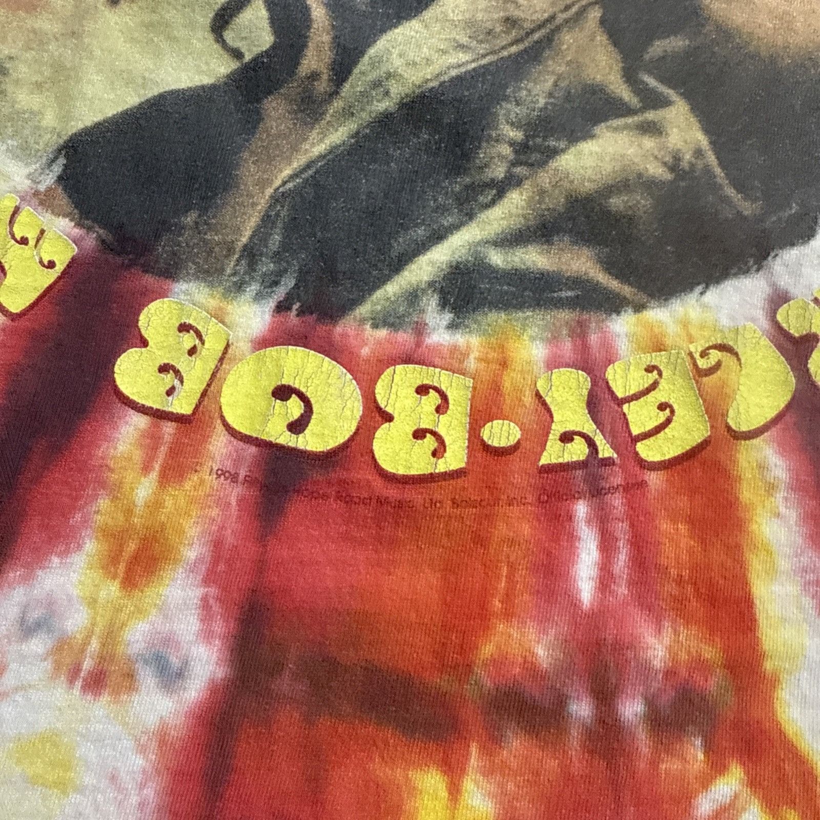 Rap Tees Vintage Bob Marley Shirt Mens XL Red 90s Tie Dye Band Tee Size US XL / EU 56 / 4 - 5 Thumbnail