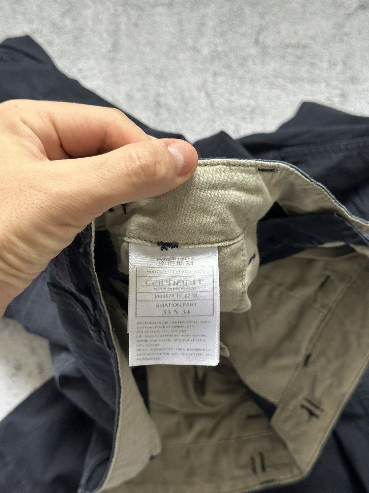 Carhartt Carhartt Cargo Aviation Blue Pants 33x34 Fit Size US 33 - 11 Thumbnail