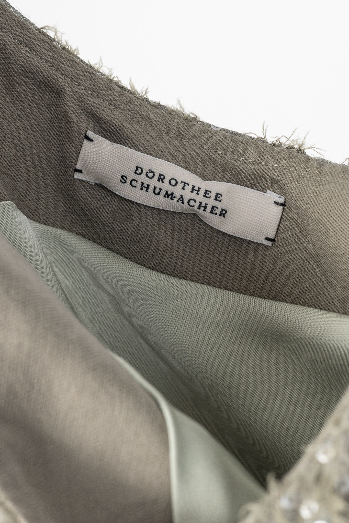 DOROTHEE SCHUMACHER Dorothee Schumacher Sequin Statement Khaki One-Shoulder Top Size XS / US 0-2 / IT 36-38 - 7 Thumbnail