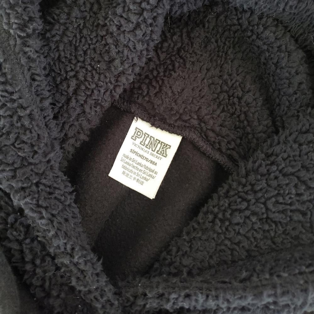 Designer Black Classic VS Sherpa Detailed Hoodie Size S / US 4 / IT 40 - 3 Thumbnail