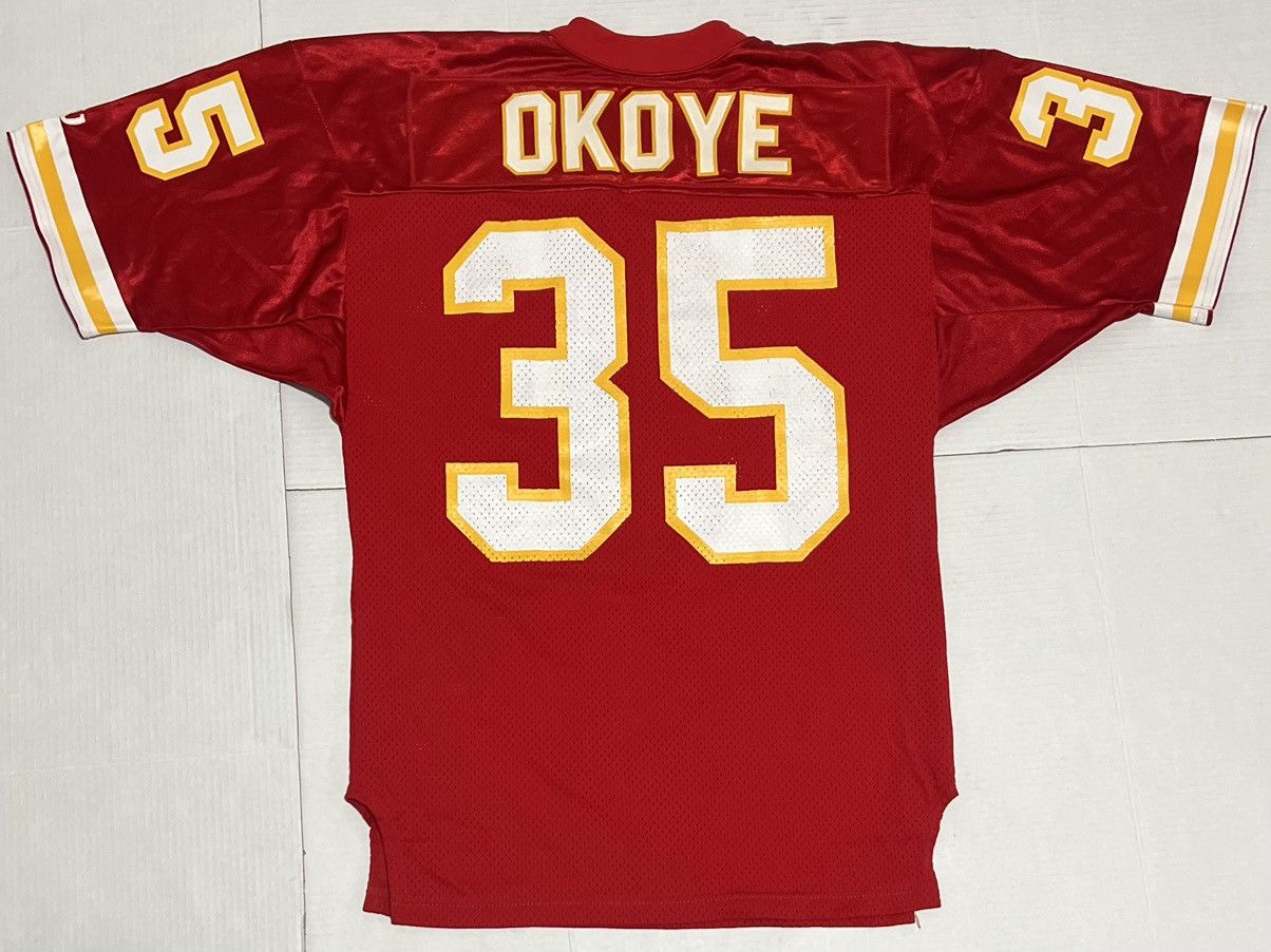 Wilson Vintage 90s Kansas City Chiefs Christian Okoye Wilson Jersey Size US L / EU 52-54 / 3 - 1 Thumbnail