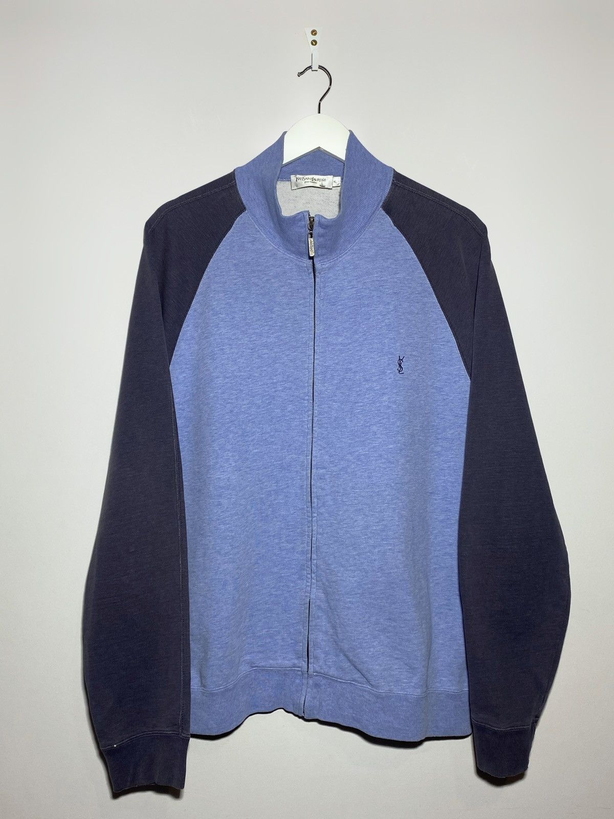 Yves Saint Laurent Vintage YSL Yves Saint Laurent Full Zip Cotton Sweater 2000s Size US XL / EU 56 / 4 - 1 Thumbnail