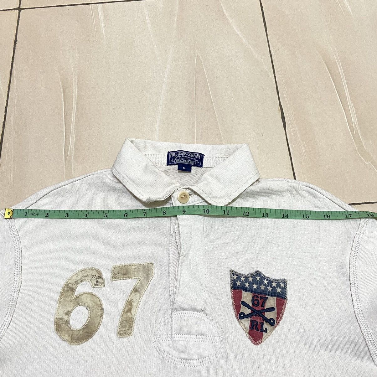 Polo Ralph Lauren 💥RARE💥 Vintage Polo Ralph Lauren #67 Rugby Usa Flag Big Logo Size US S / EU 44-46 / 1 - 13 Thumbnail
