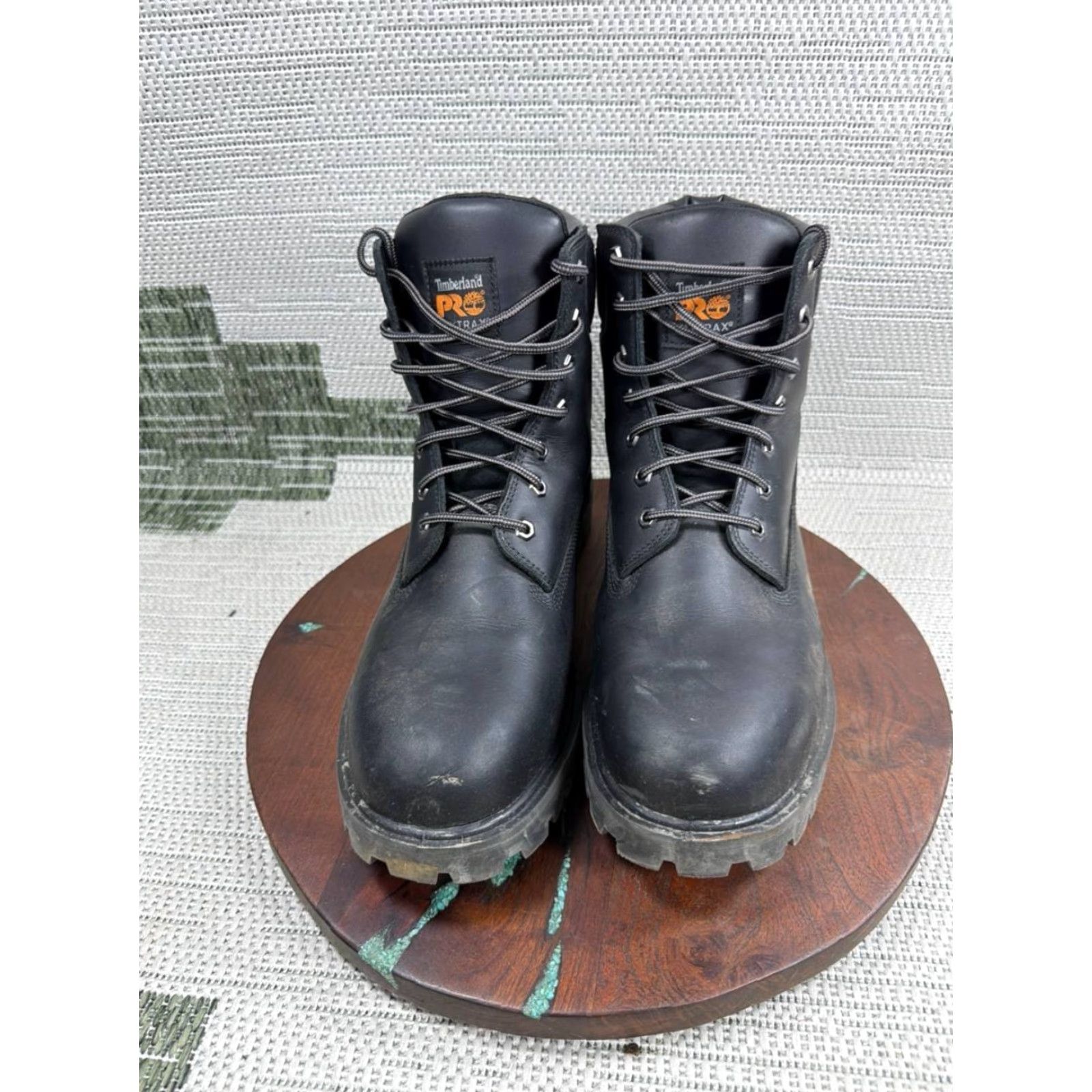 Timberland Timberland PRO Boots Mens Size 14 M Direct Attach Steel Toe Work Black Leather Shoes Size US 14 / EU 47 - 2 Thumbnail