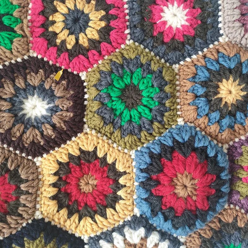 Designer × Vintage Luxury Bohemian Granny Crochet Handbag Size ONE SIZE - 3 Thumbnail