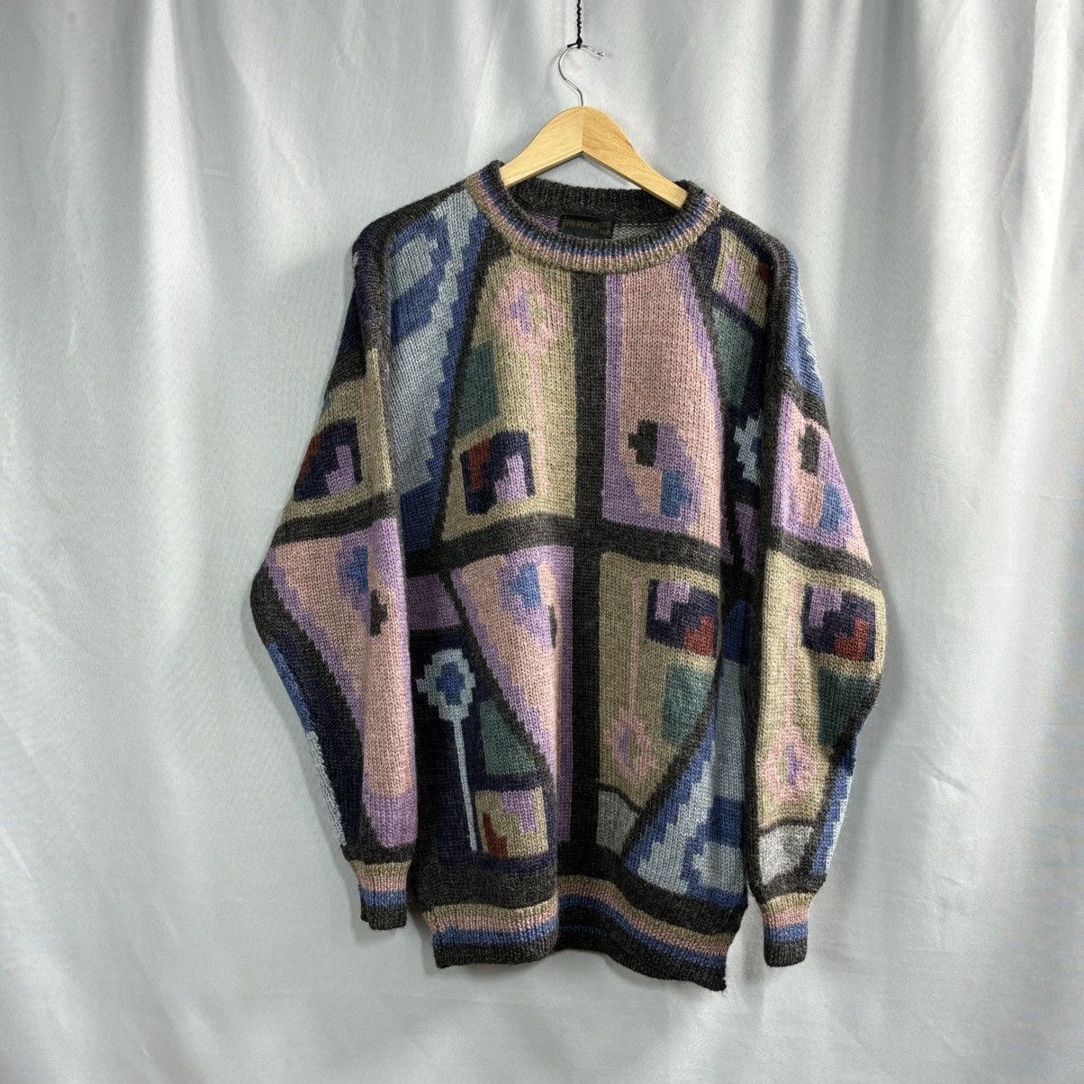 Vintage Vintage wool crazy sweater xl rare streetwear knitwear Size US XL / EU 56 / 4 - 1 Thumbnail