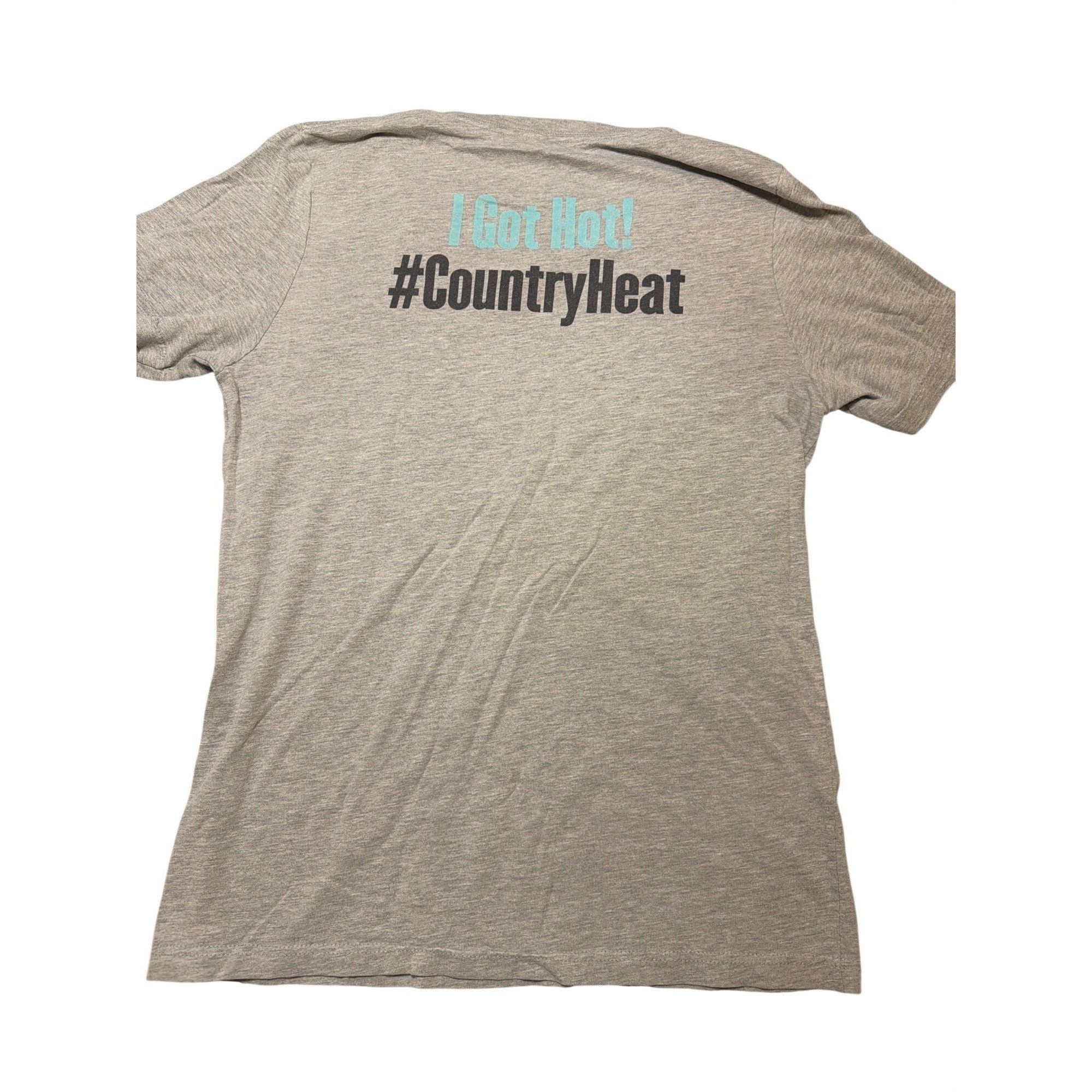 Other Country Heat Beachbody Gray V Neck T Shirt Front Back Graphi Size M / US 6-8 / IT 42-44 - 2 Thumbnail