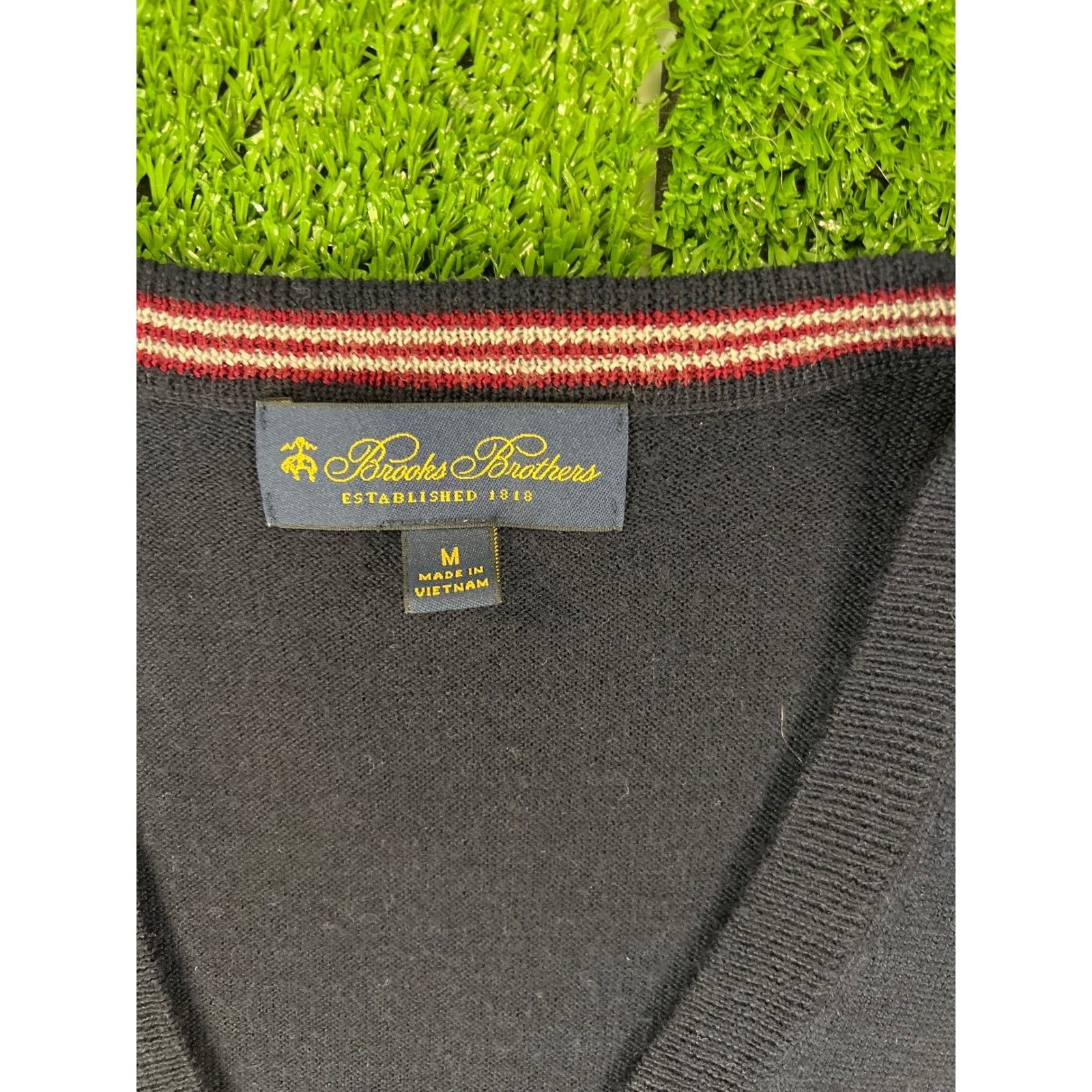Brooks Brothers Brooks Brothers Mens Black Fine Merino Wool XL Size US XL / EU 56 / 4 - 3 Thumbnail