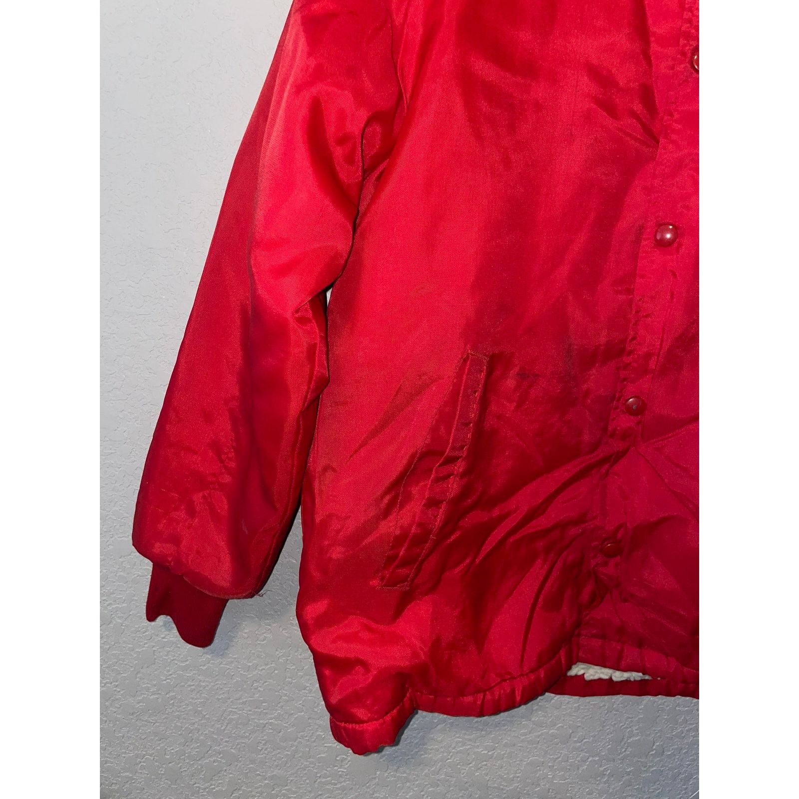Vintage Vintage New Holland Red Bomber Jacket Upstream Lined VTG XL Size US XL / EU 56 / 4 - 4 Thumbnail
