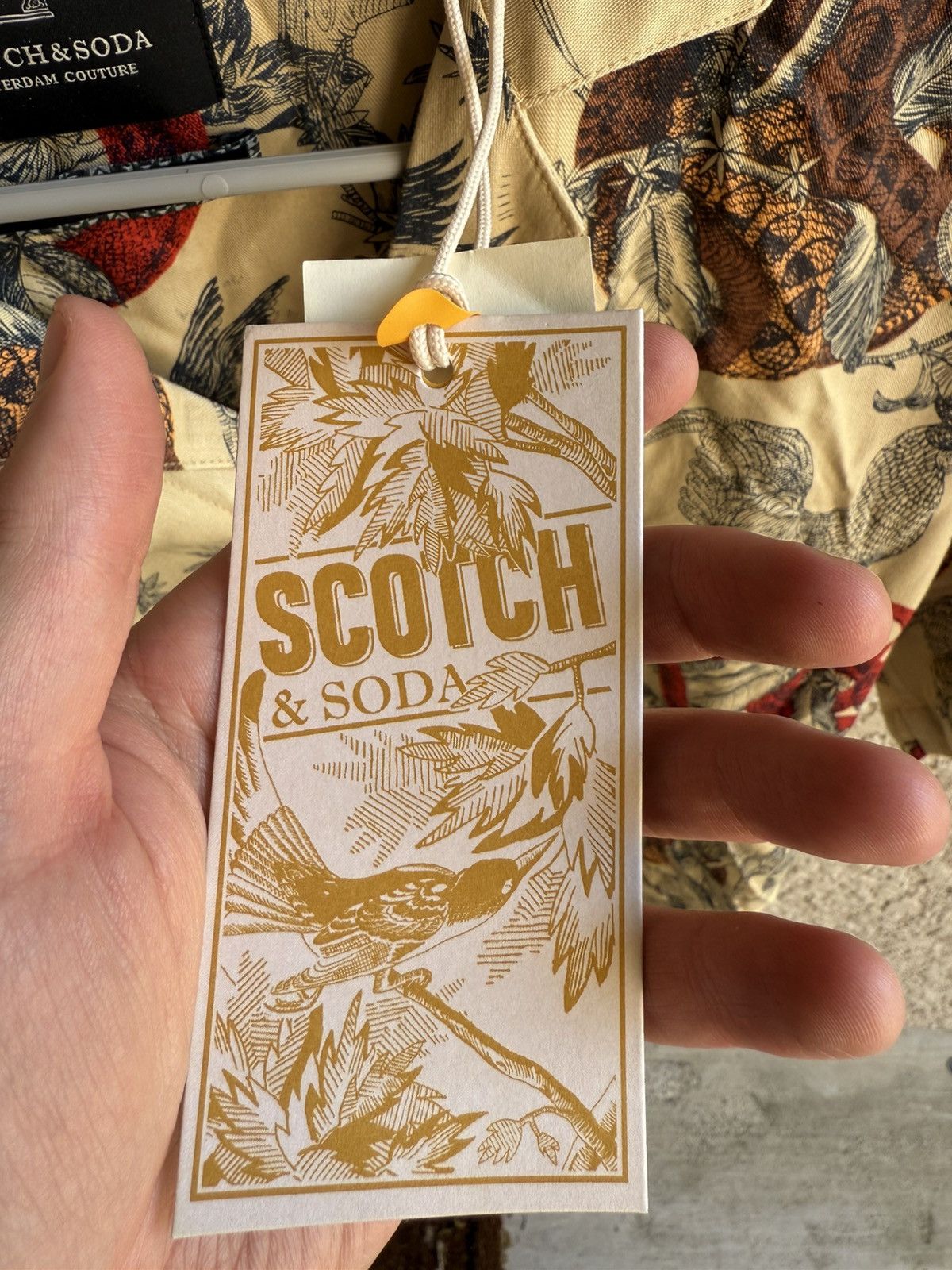 Scotch & Soda Golden dragon short sleeve button up Size US M / EU 48-50 / 2 - 6 Thumbnail
