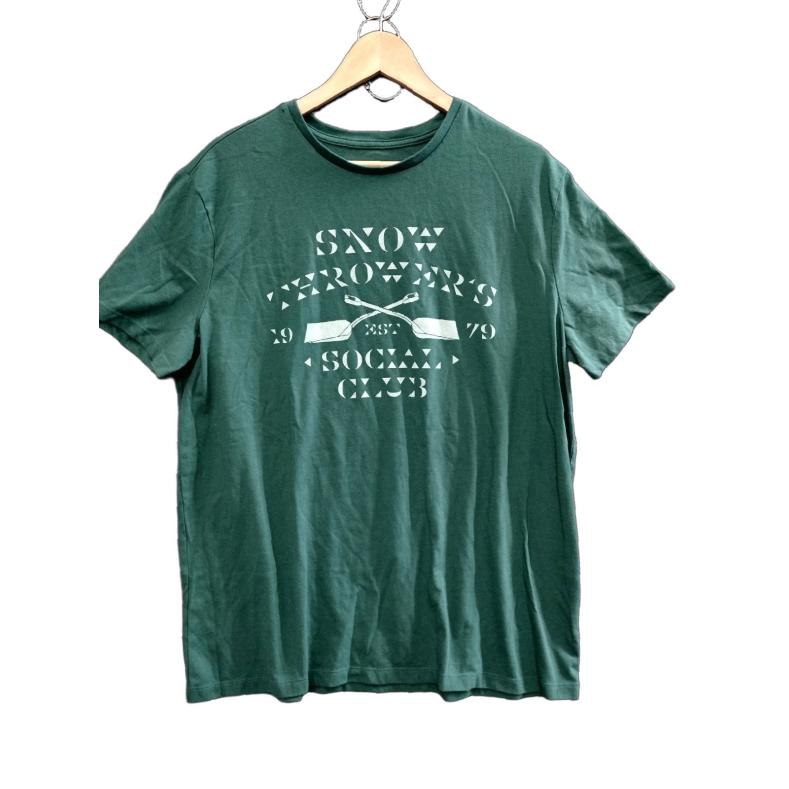 Vintage Goodfellow & Co. Men’s XL Crew Neck T-Shirt Green Pine Snow Throwers Social Club Shirt Mens XL Green Pine Snow Throwers Social Club Size US XL / EU 56 / 4 - 1 Thumbnail