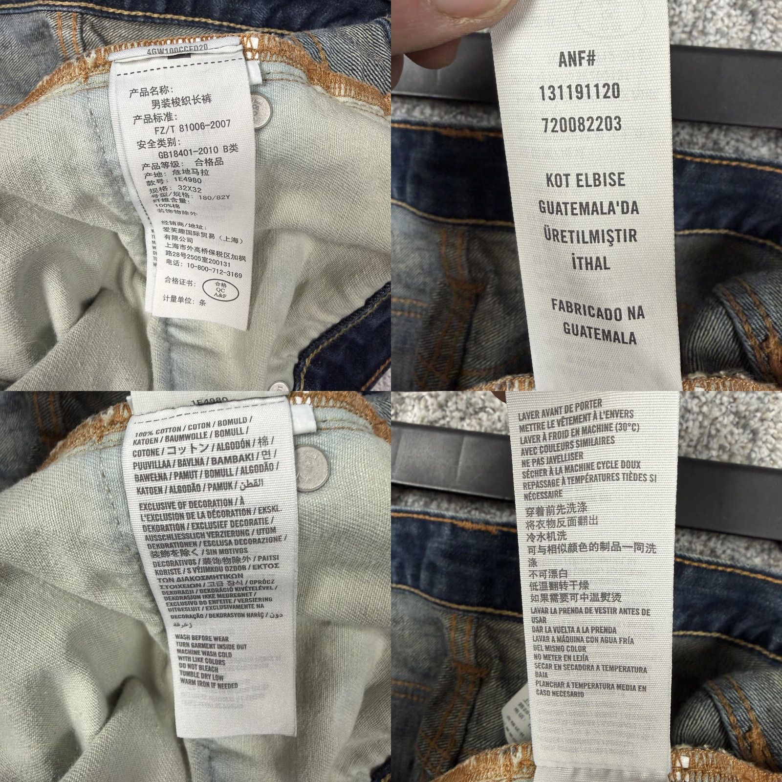Abercrombie & Fitch Abercrombie & Fitch Jeans Mens 32x31 Blue Straight Denim Mid-Blue 5-Pocket Logo Patch Vintage No Womens? Size US 32 / EU 48 - 8 Thumbnail