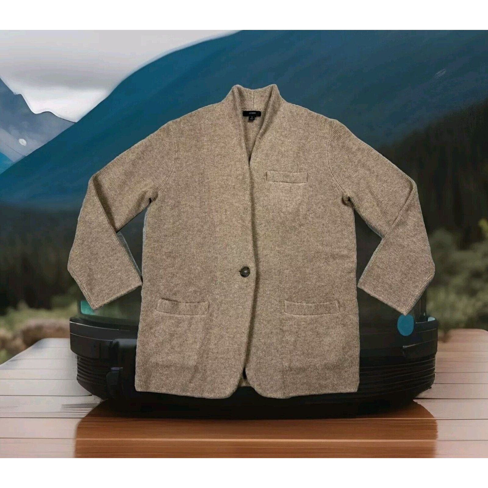 J.Crew J.CREW CACOON BLAZER MERINO ALPACA WOOL BLEND CARDIGAN Size XL / US 12-14 / IT 48-50 - 1 Thumbnail
