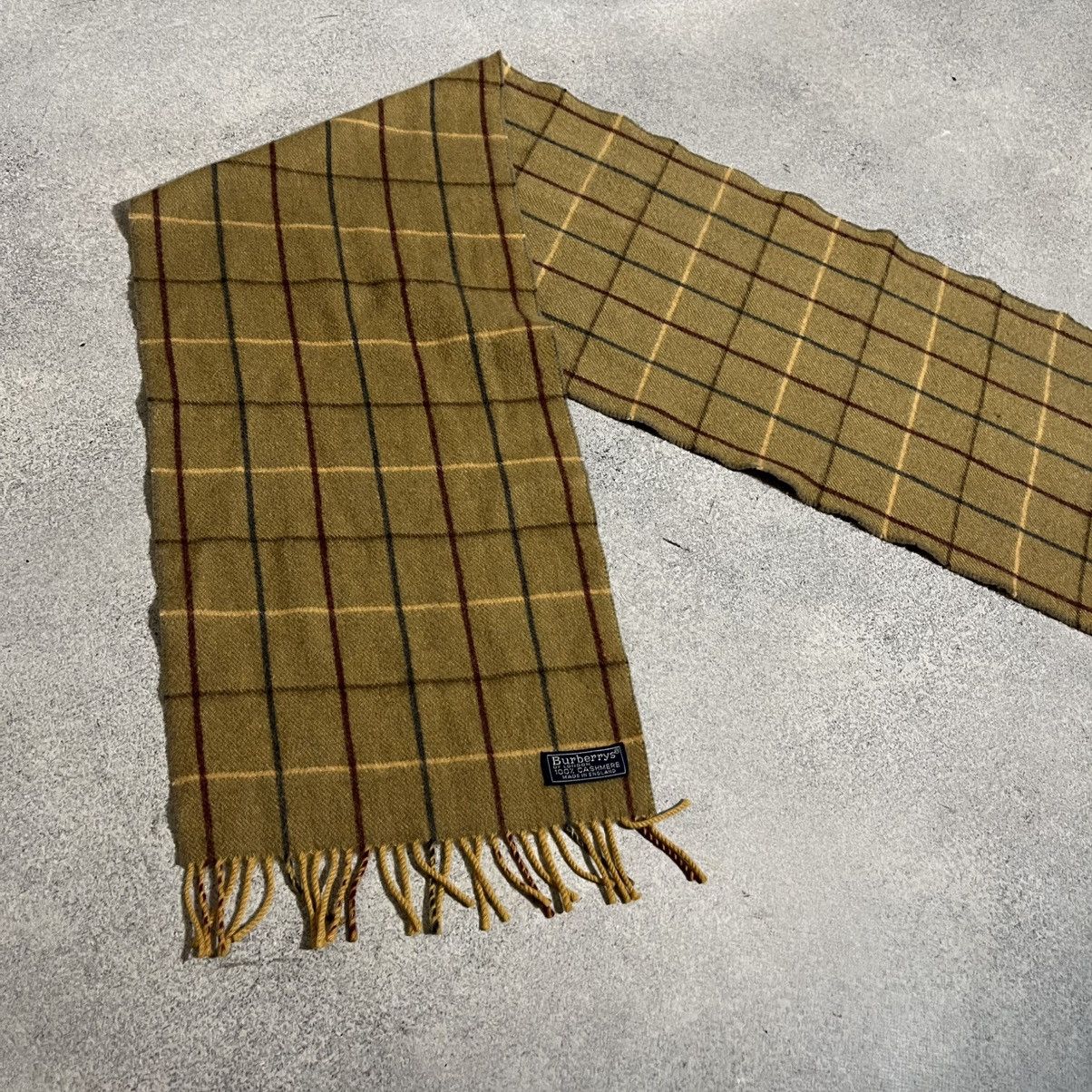 Burberry Vintage Scarf Burberry Lambswool Made in England Cashmere Size ONE SIZE - 2 Thumbnail