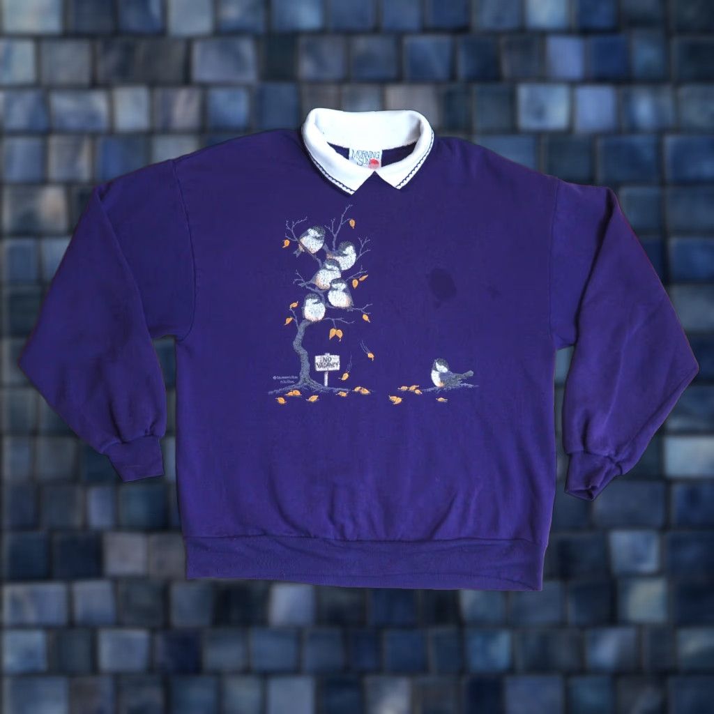 Vintage VINTAGE Morning Sun Pullover Sweatshirt Shirt Woman 90s Purple L Size L / US 10 / IT 46 - 1 Thumbnail