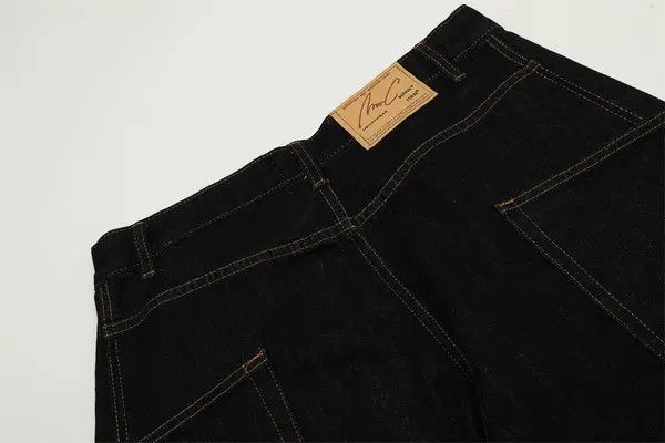 Japanese Brand VIBE Men's cargo patchwork wide-leg scimitar jeans Size US 34 / EU 50 - 6 Thumbnail