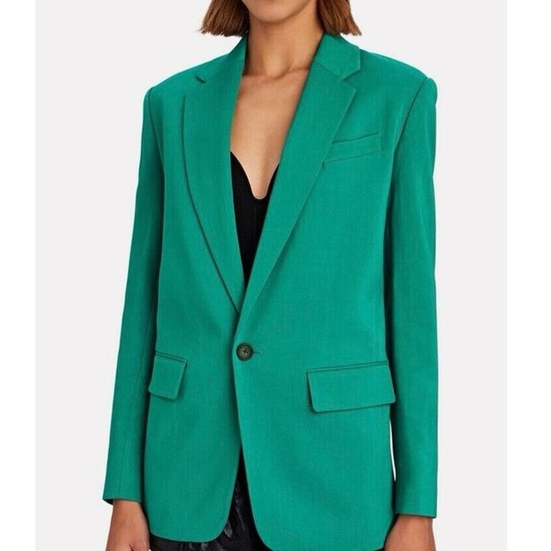 A.L.C. A.L.C. Dakota Single Button Blazer Jacket in Jade Green Size XL / US 12-14 / IT 48-50 - 10 Thumbnail