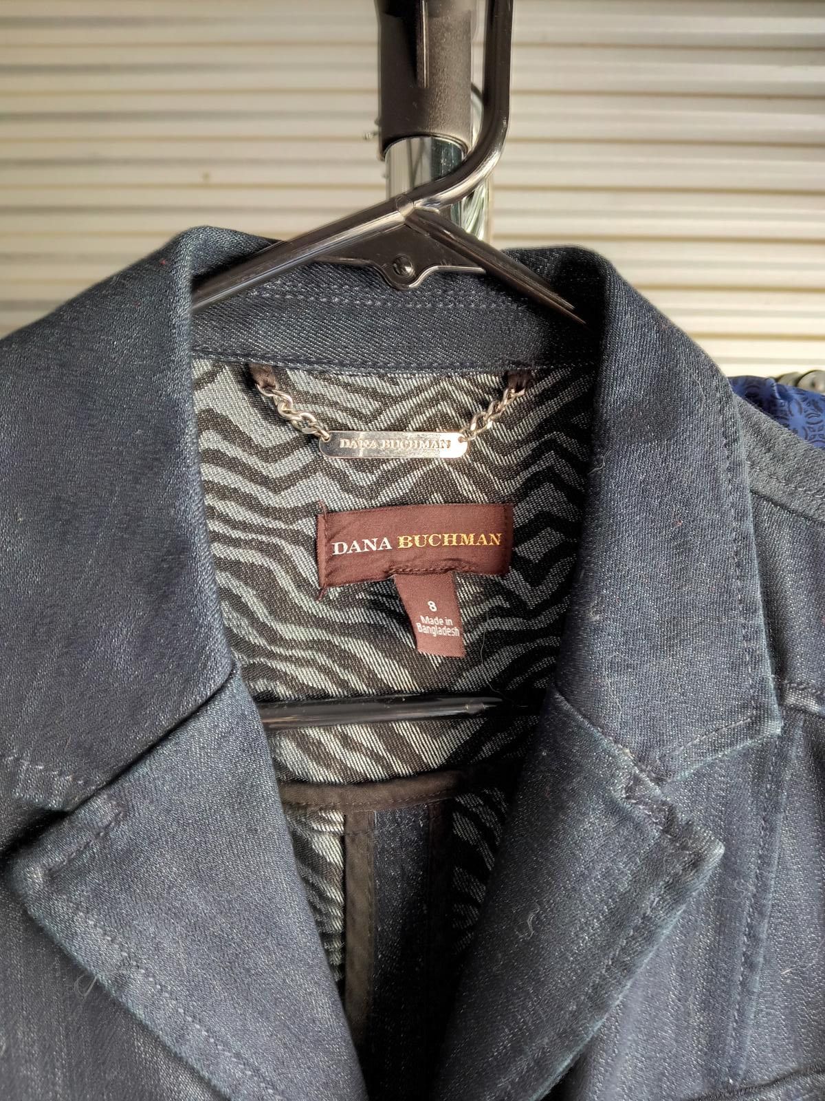 Designer Dana Buchman Women's Denim Blazer Size M / US 6-8 / IT 42-44 - 3 Thumbnail